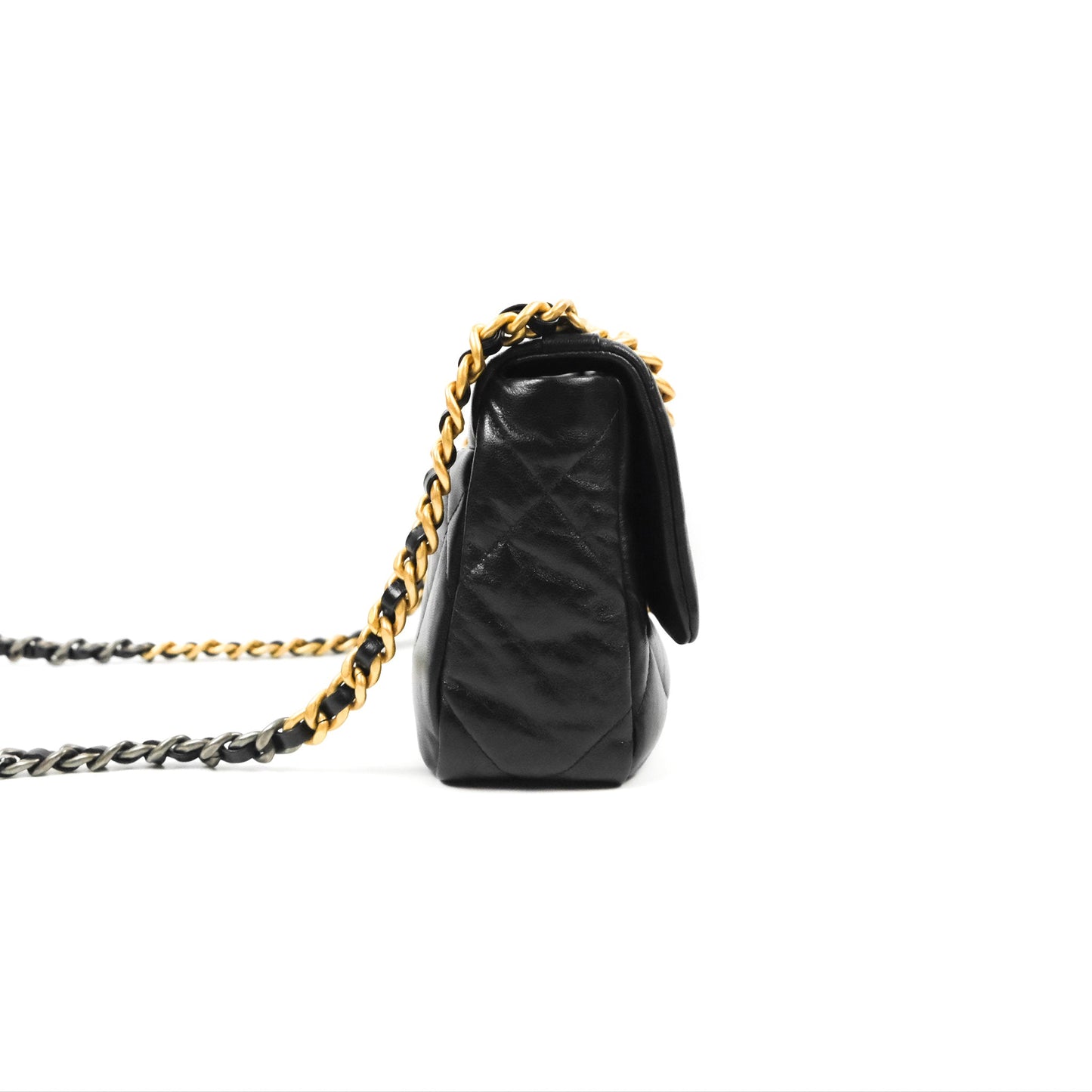 Chanel 19 Small Black Goatskin Mixed Hardware