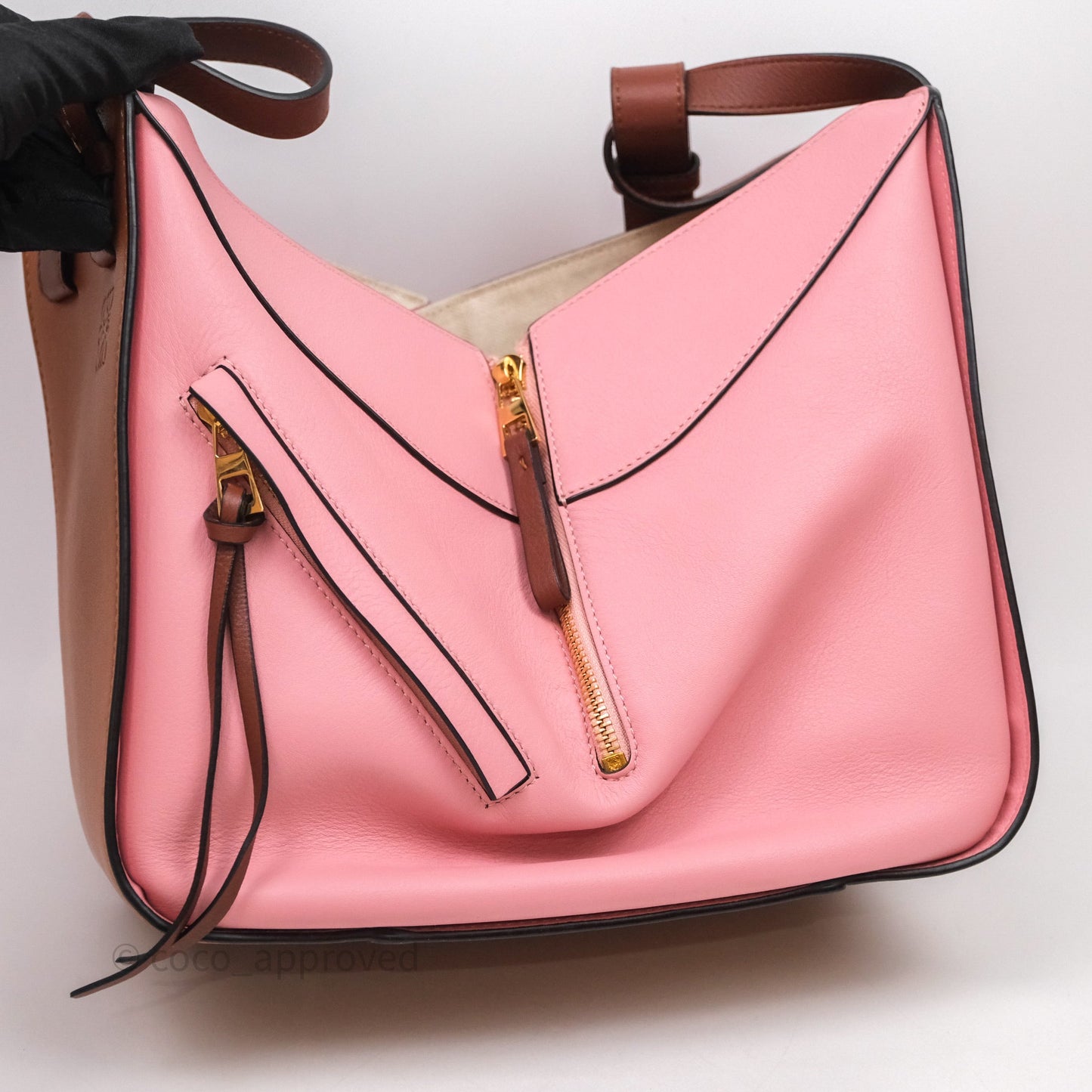 Loewe Small Hammock Shoulder Bag Pink Tan
