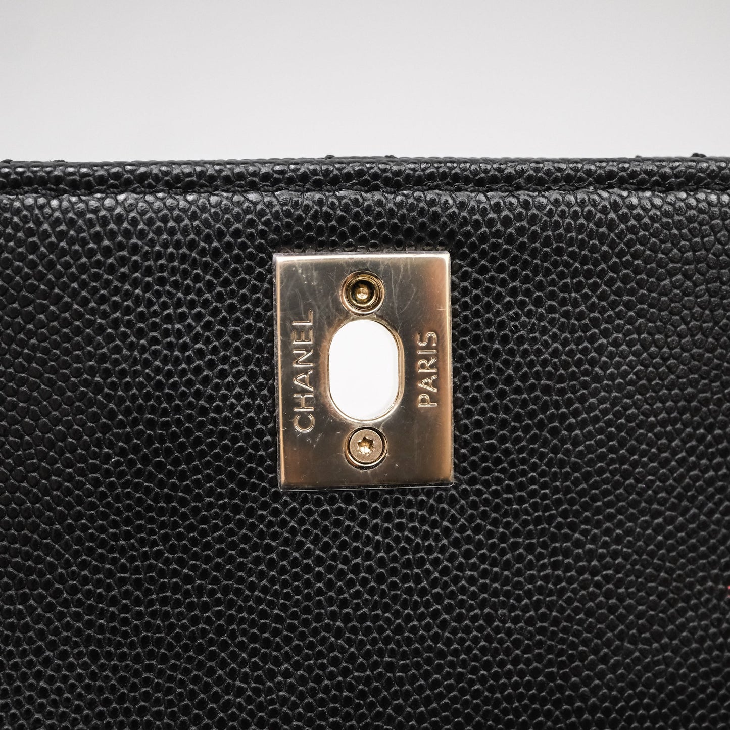 Chanel Small Coco Handle Black Caviar Light Gold Hardware