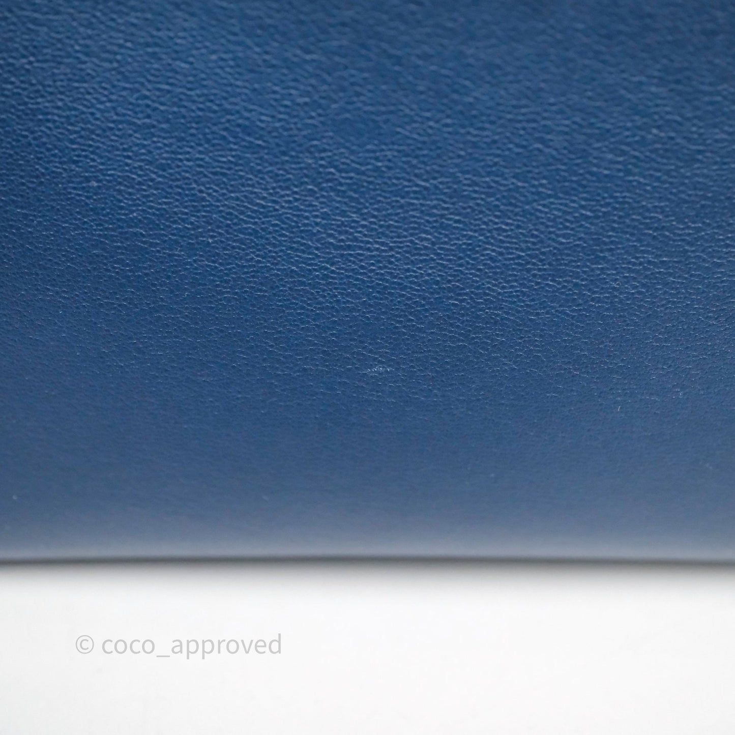 Fendi Nappa Mini Peekaboo Bag Blue Silver Hardware