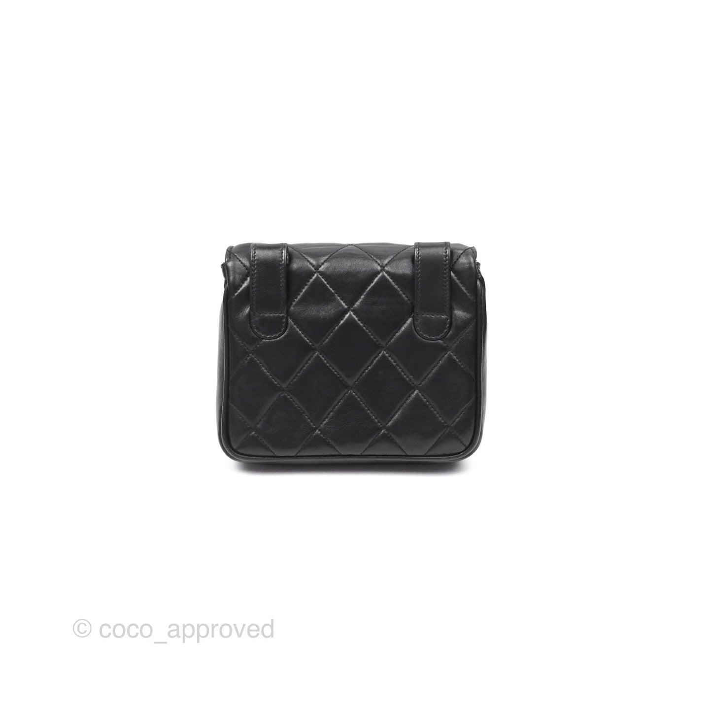 Chanel Vintage Belt Bag Quilted Black Lambskin 24K Gold Hardware