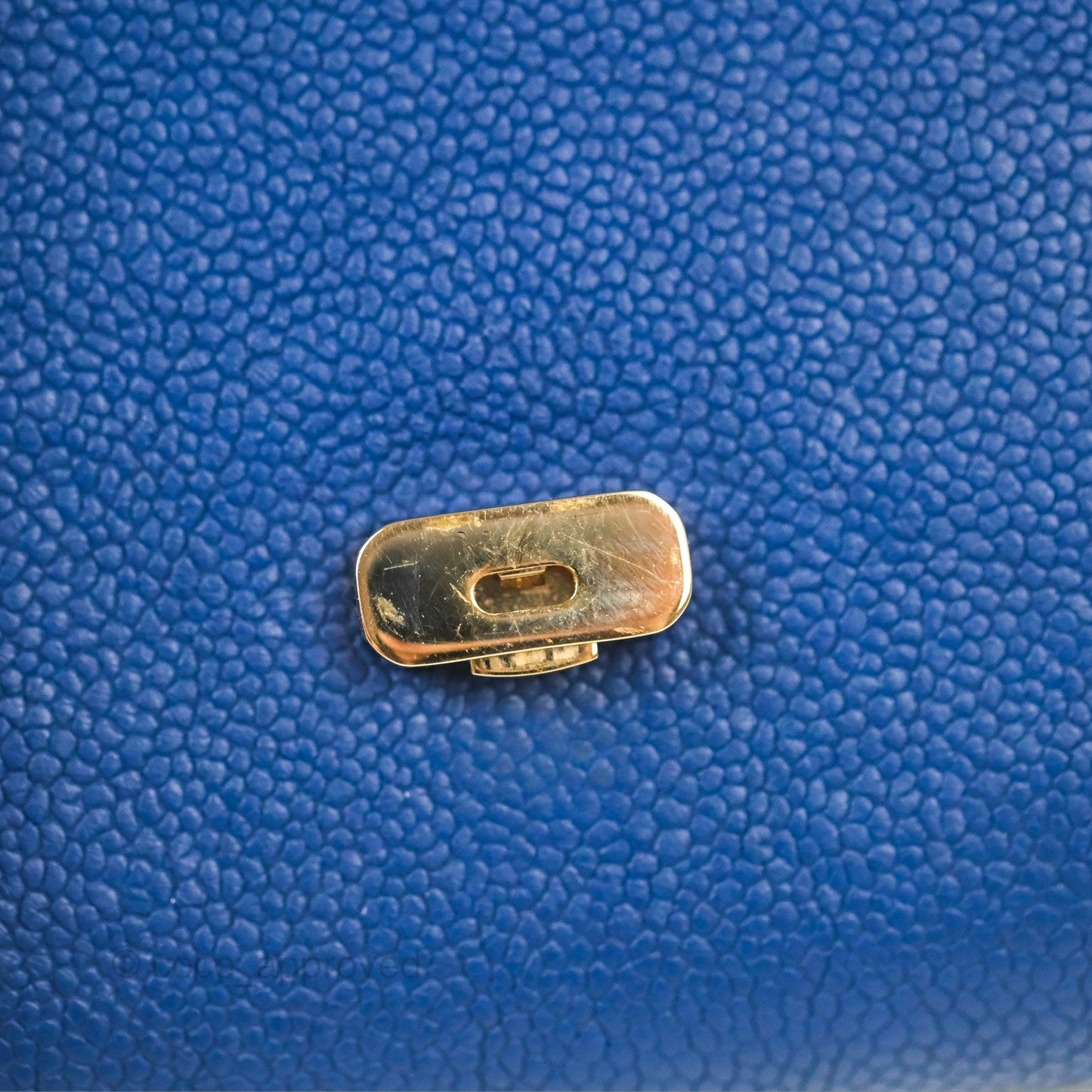 Chanel Quilted Medium Flap Wallet Blue Caviar Gold Hardware