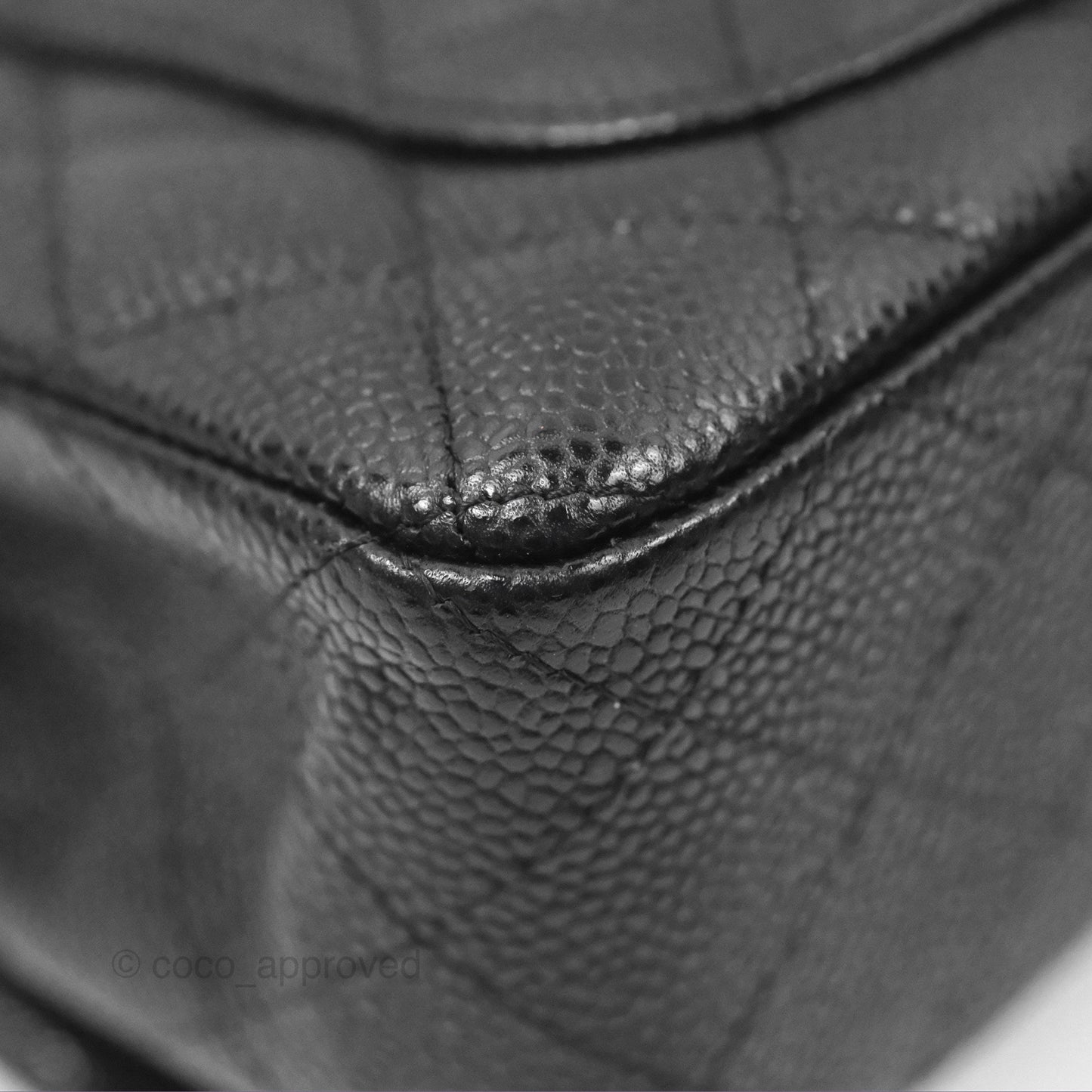 Chanel Classic Quilted Mini Rectangular Flap Black Caviar Silver Hardware