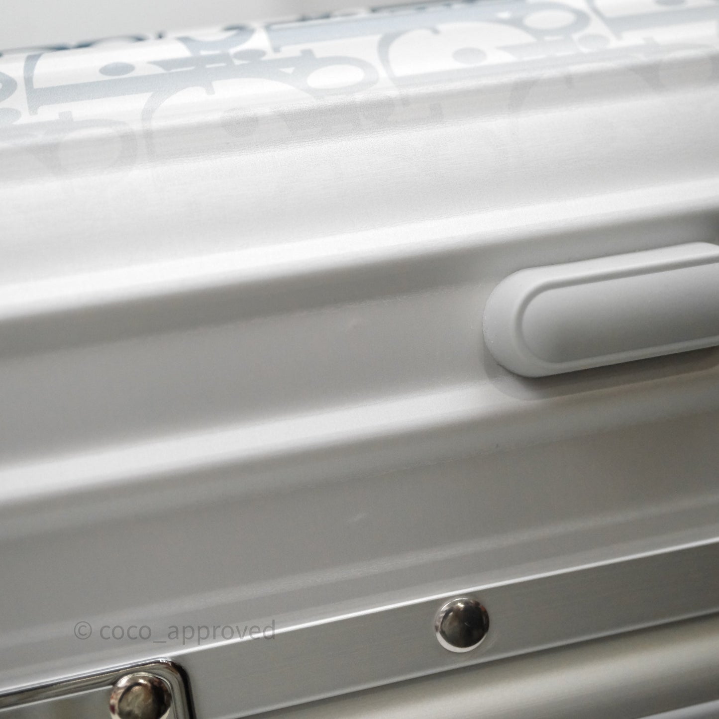 Dior x Rimowa Carry-On Suitcase Gradient Blue Dior Oblique Aluminum