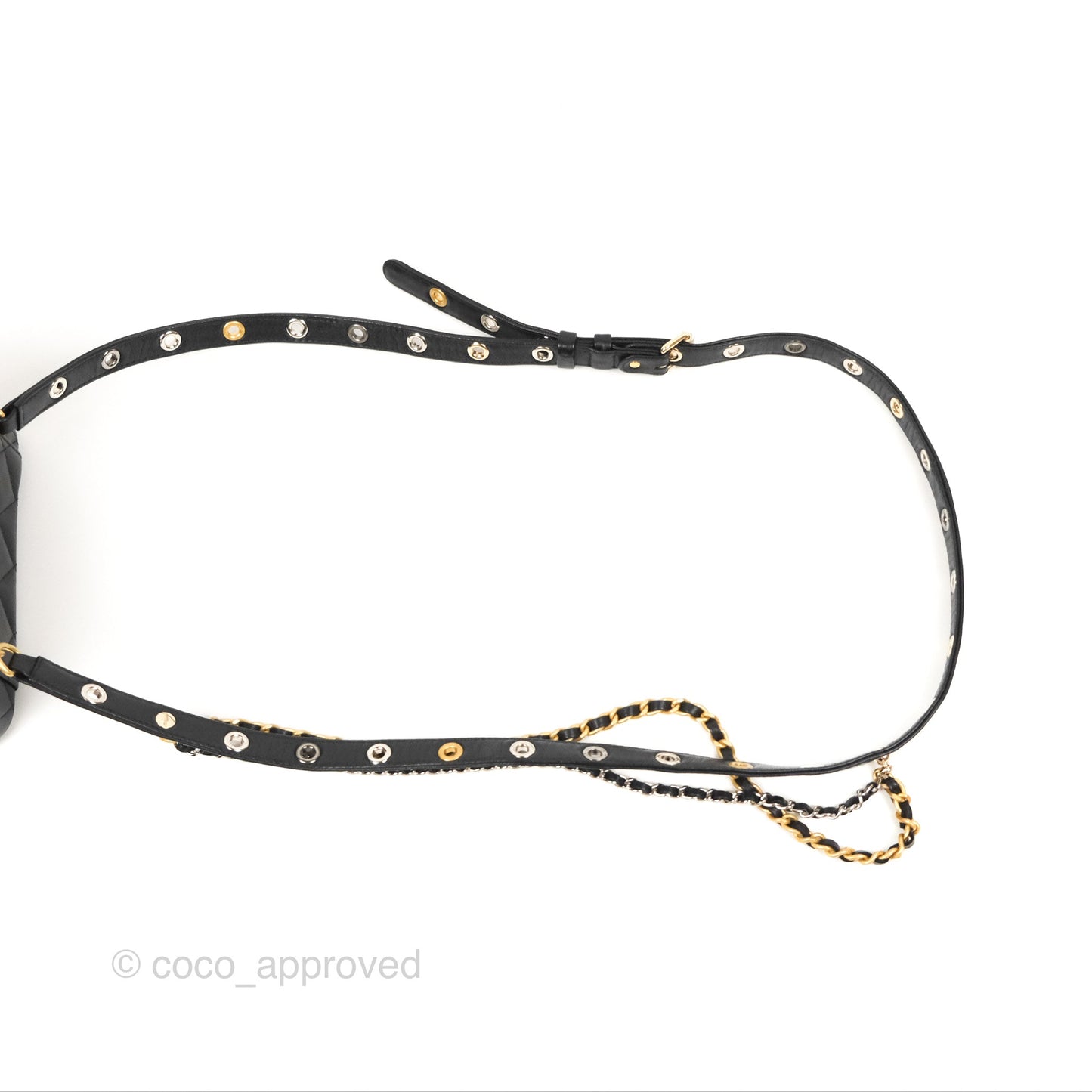 Chanel Vanity With Chain Black Goatskin Aged Gold Hardware