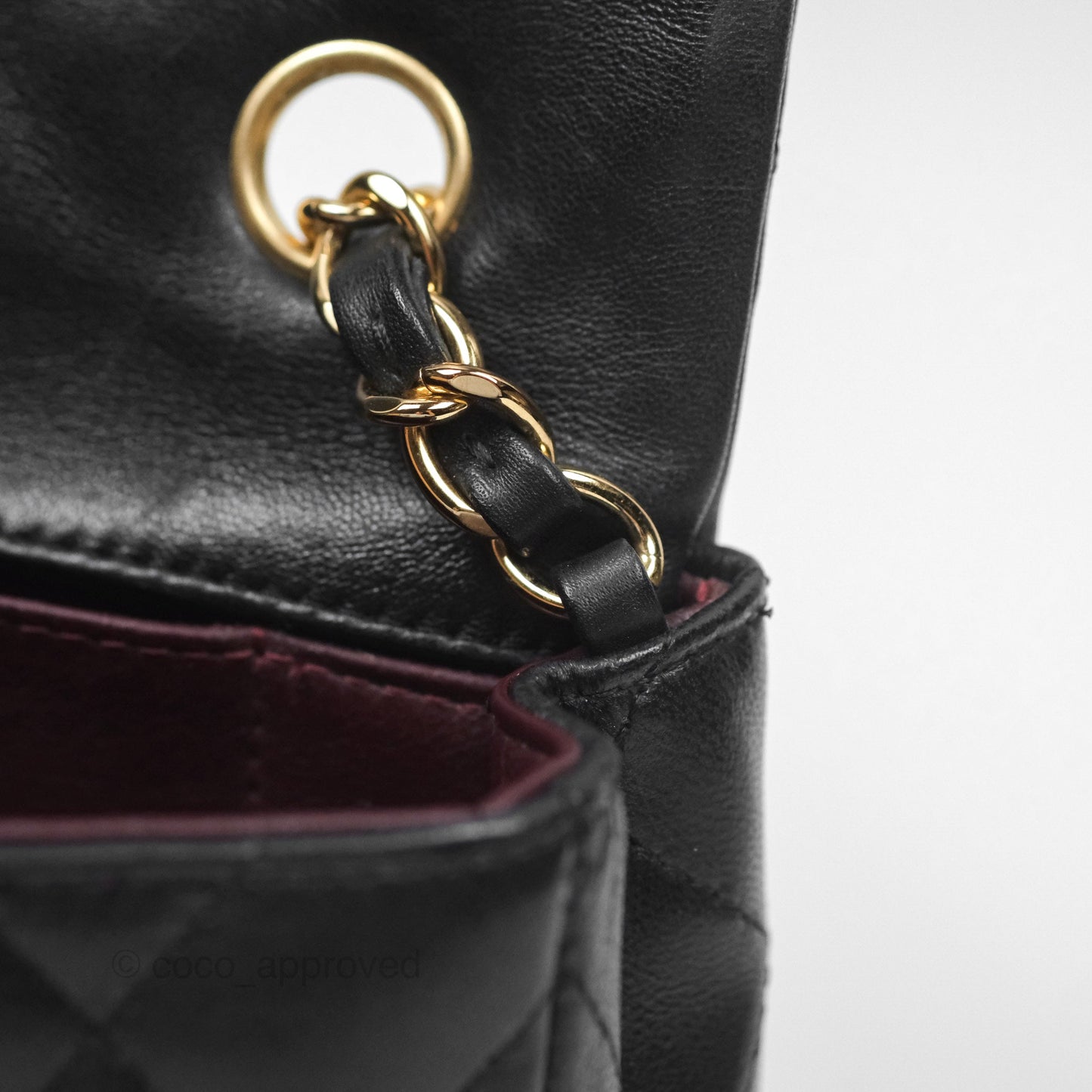 Chanel Quilted East West Flap Bag Black Lambskin Gold Hardware