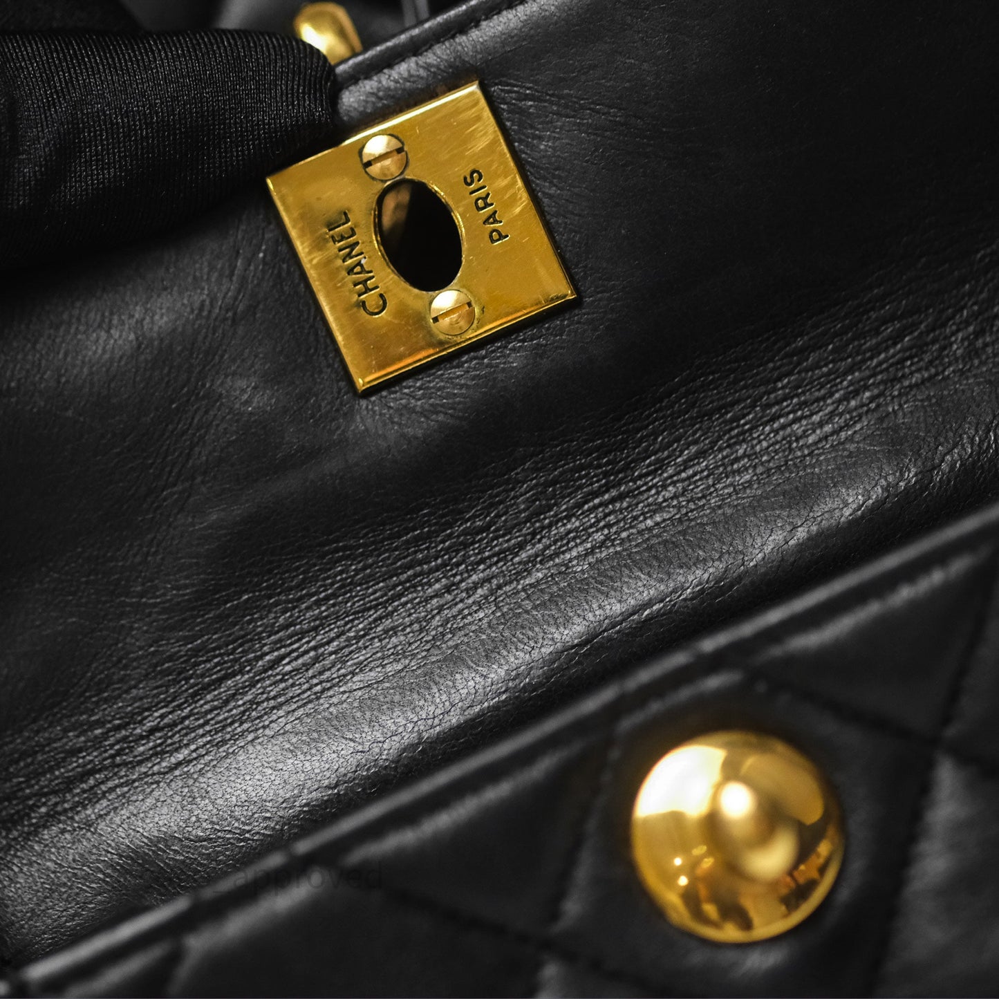 Chanel Vintage CC Duma Backpack Black Lambskin 24K Gold Hardware