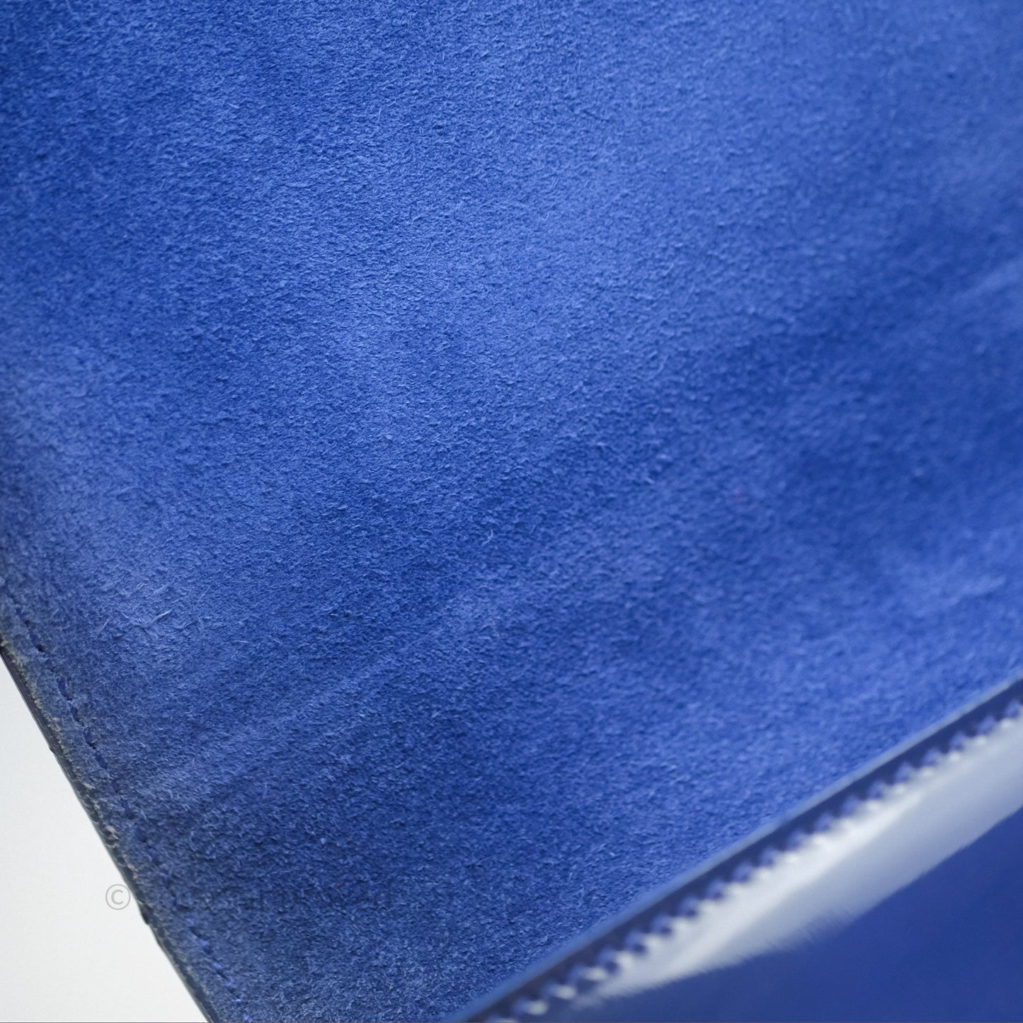 Saint Laurent Large Belle De Jour Clutch Blue Patent
