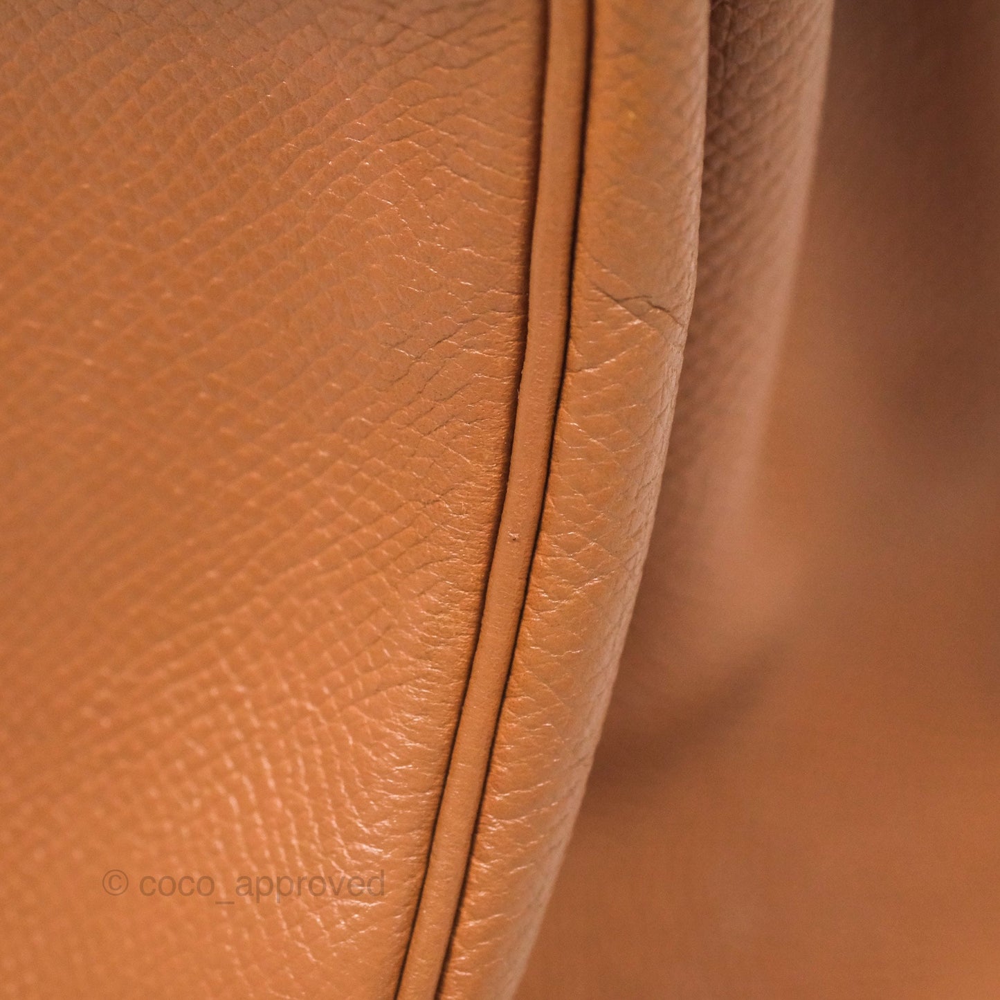 Hermes Vintage Kelly 32 Retourne Natural Gold Hardware
