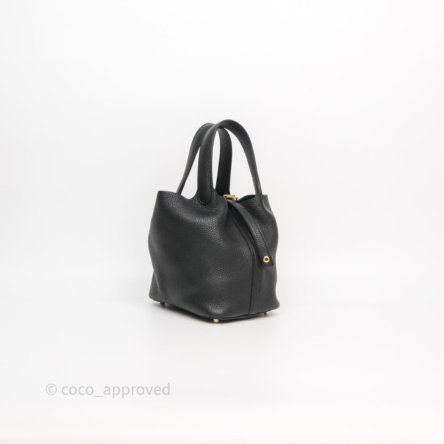 Hermès Picotin Lock 18 Black Noir 89 Clemence Gold Hardware
