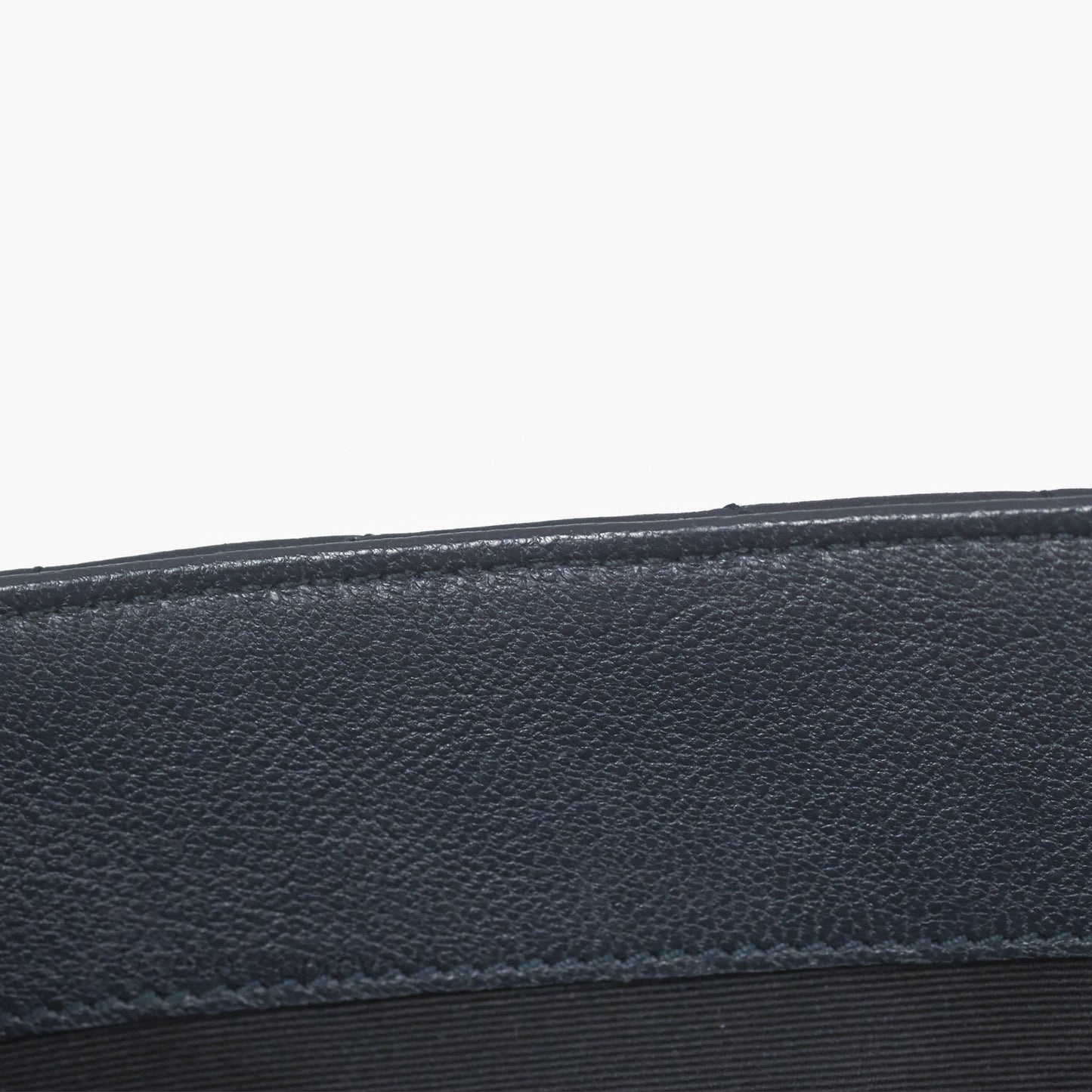 Saint Laurent Chevron Medium College Navy Chain Bag Gold Hardware