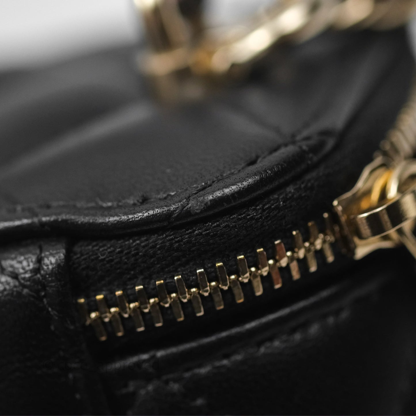 Chanel Mini Top Handle Vanity With Chain Black/ Pink Lambskin Gold Hardware