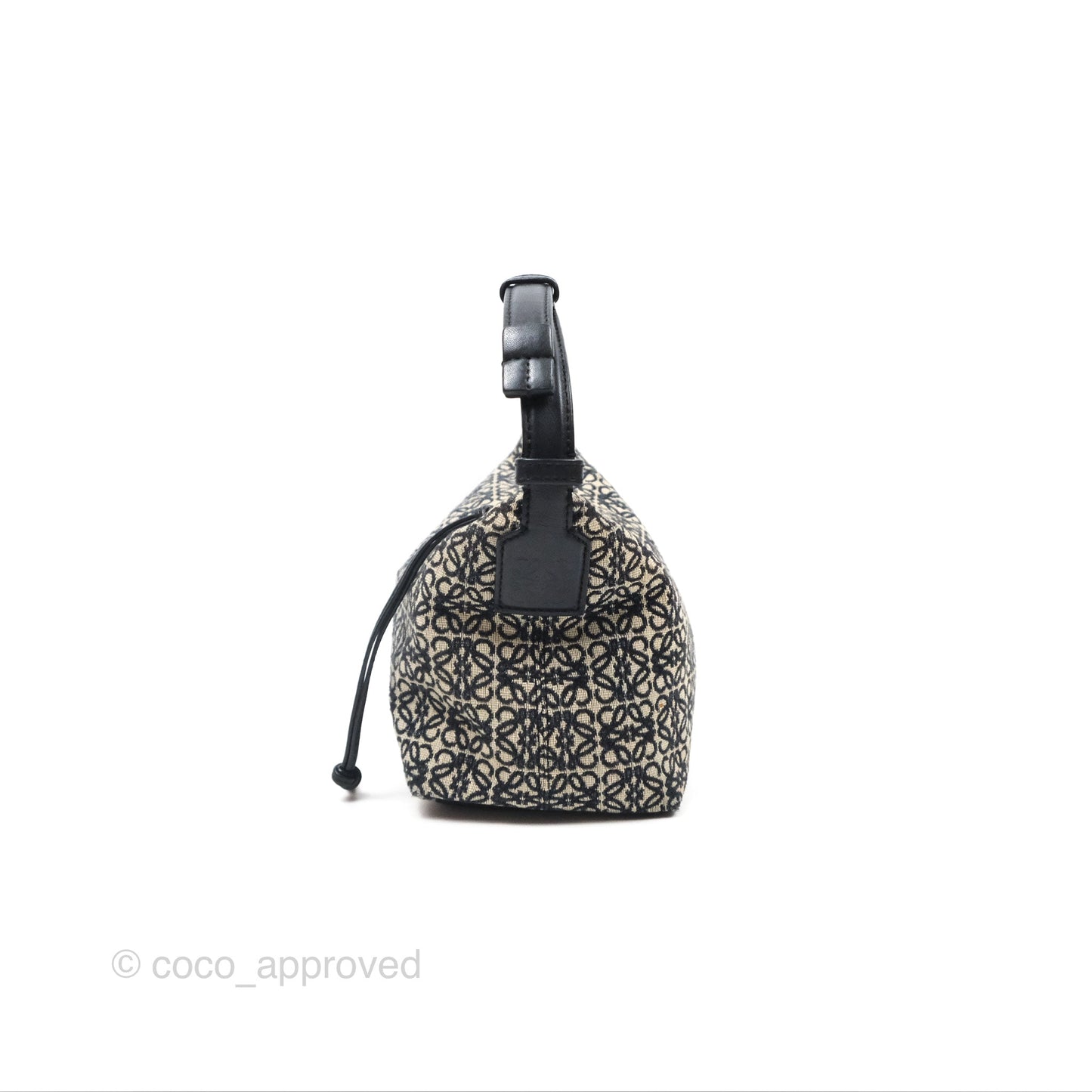 Loewe Small Cubi bag in Anagram Jacquard & Calfskin Navy/ Black