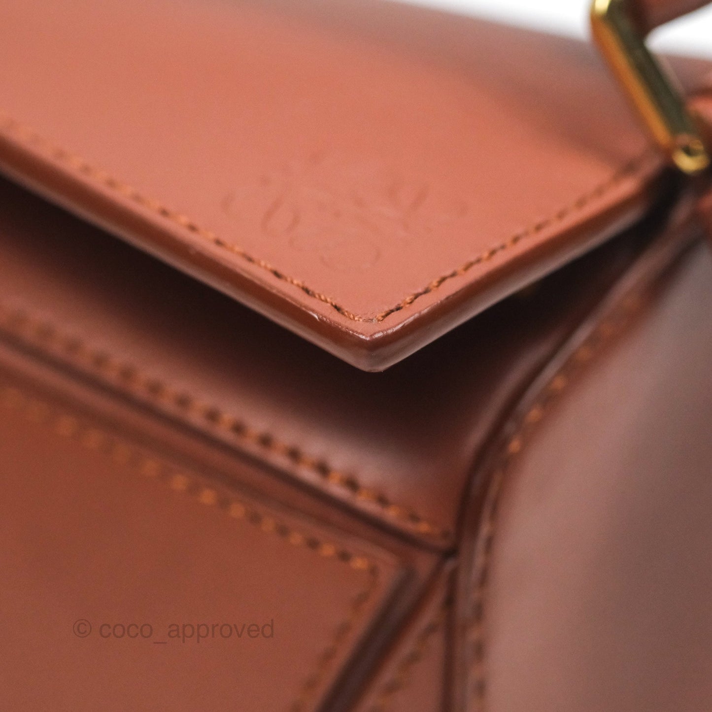 Loewe x Howls Moving Mini Puzzle Bag Tan Calfskin Gold Hardware