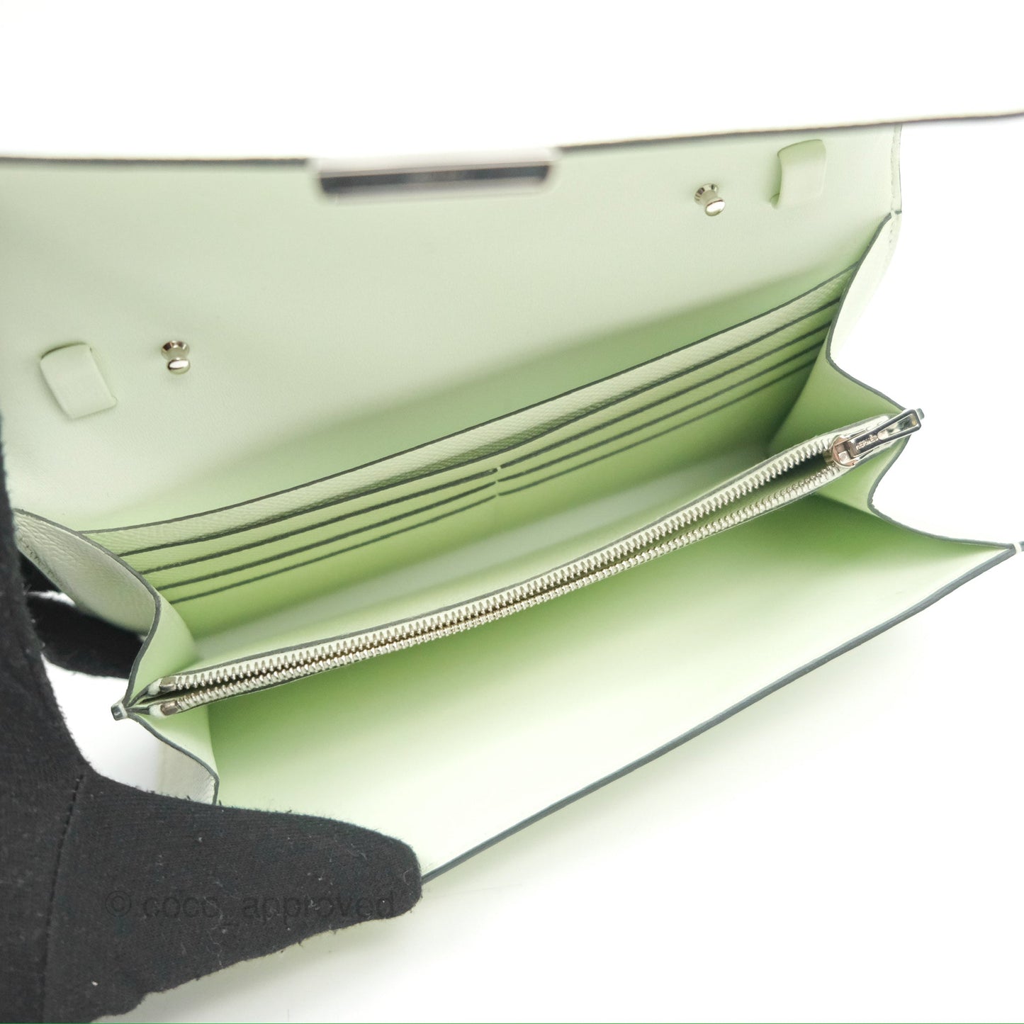 Hermès Constance To Go Wallet Vert Fizz Epsom Palladium Hardware