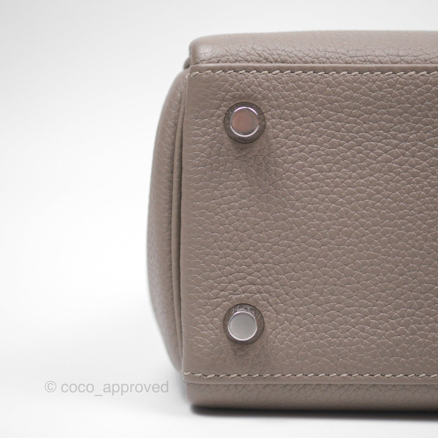 Hermès Retourne Kelly 25 Gris Asphalte M8 Togo Palladium Hardware
