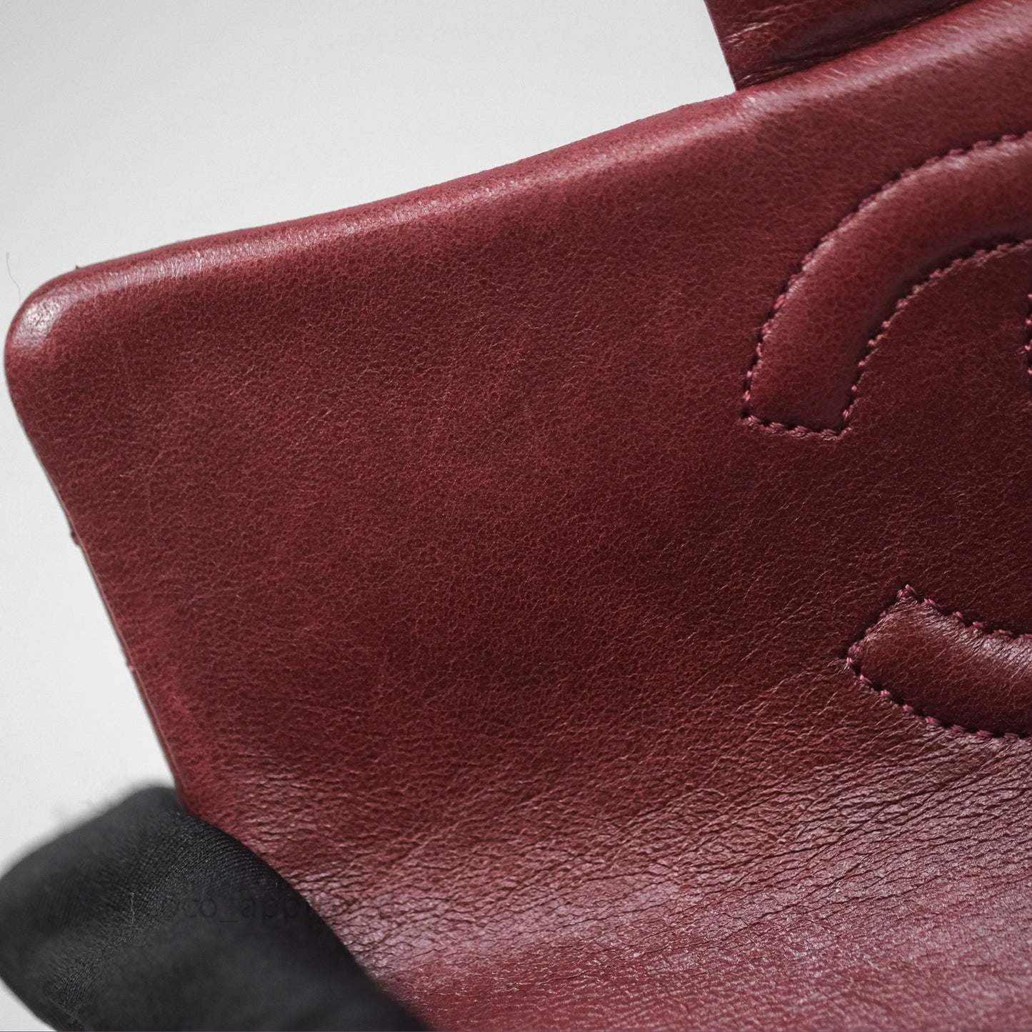Chanel Vintage Mini Square Burgundy Lambskin 24K Gold Hardware