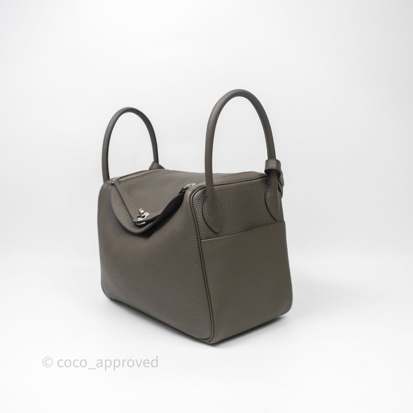 Hermès Lindy 30 Etain 8F Clemence Palladium Hardware