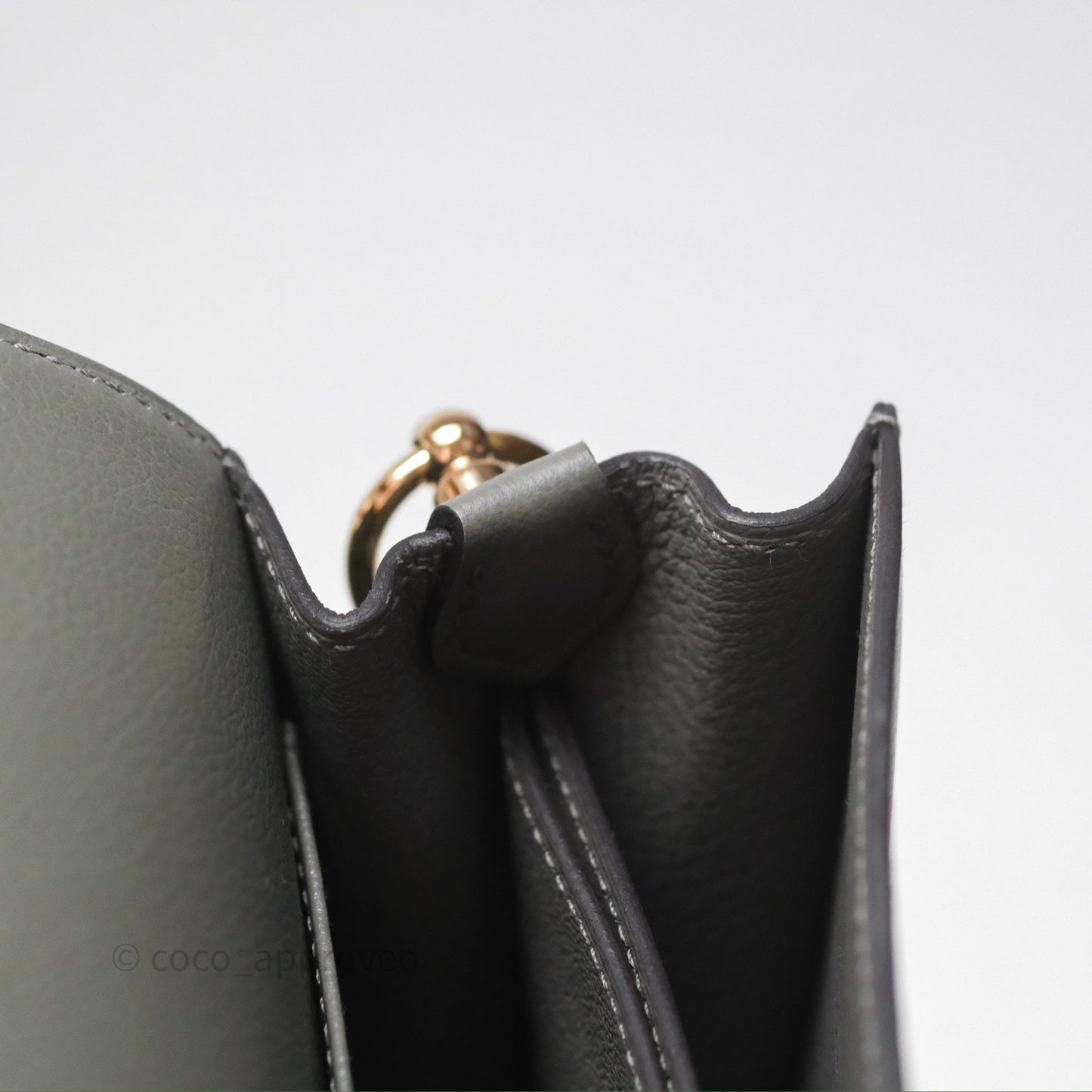 Hermès Roulis Mini 18 Gris Meyer 0L Evercolor Permabrass Hardware