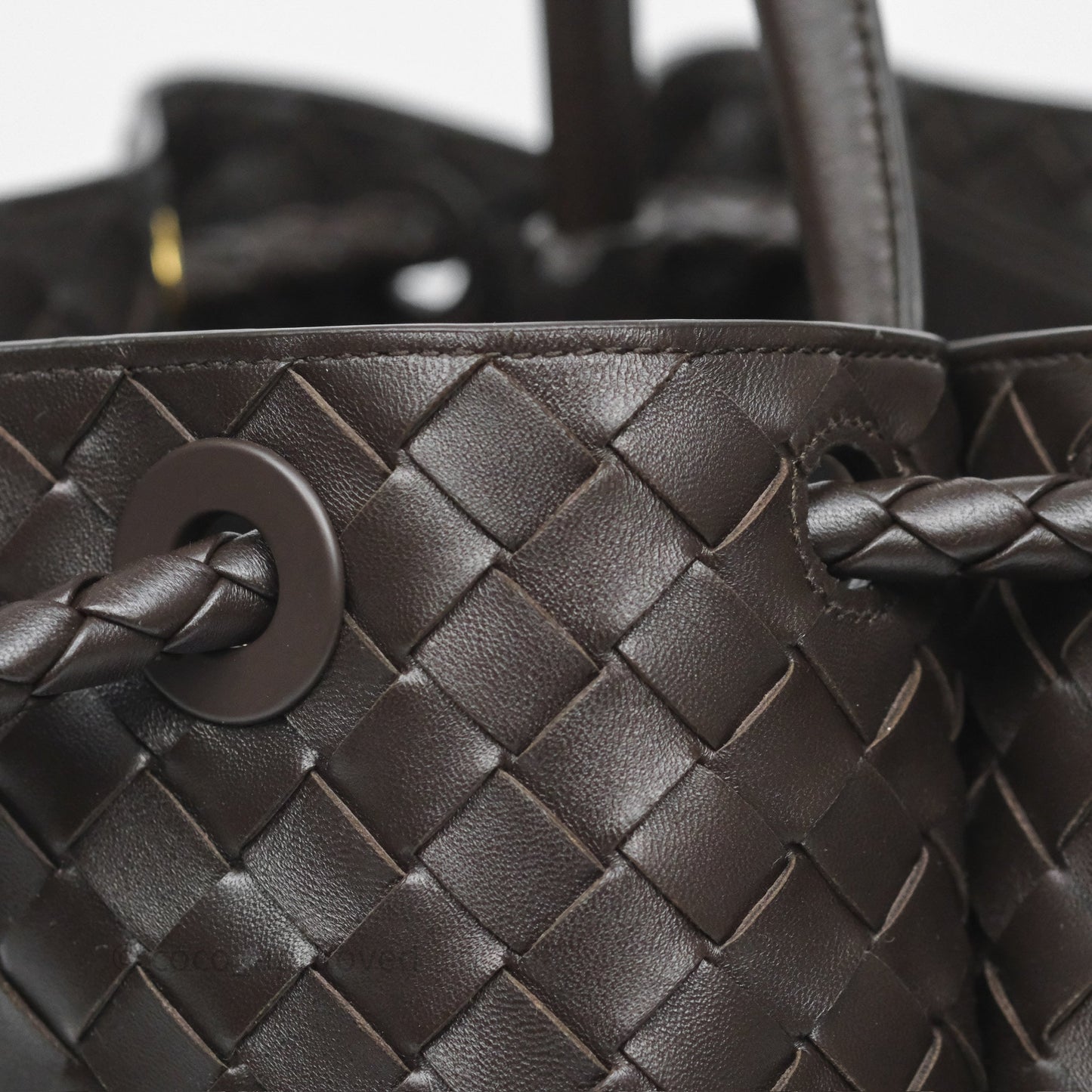 Bottega Veneta Medium Andiamo Bag Fondant Brown Intrecciato Lambskin