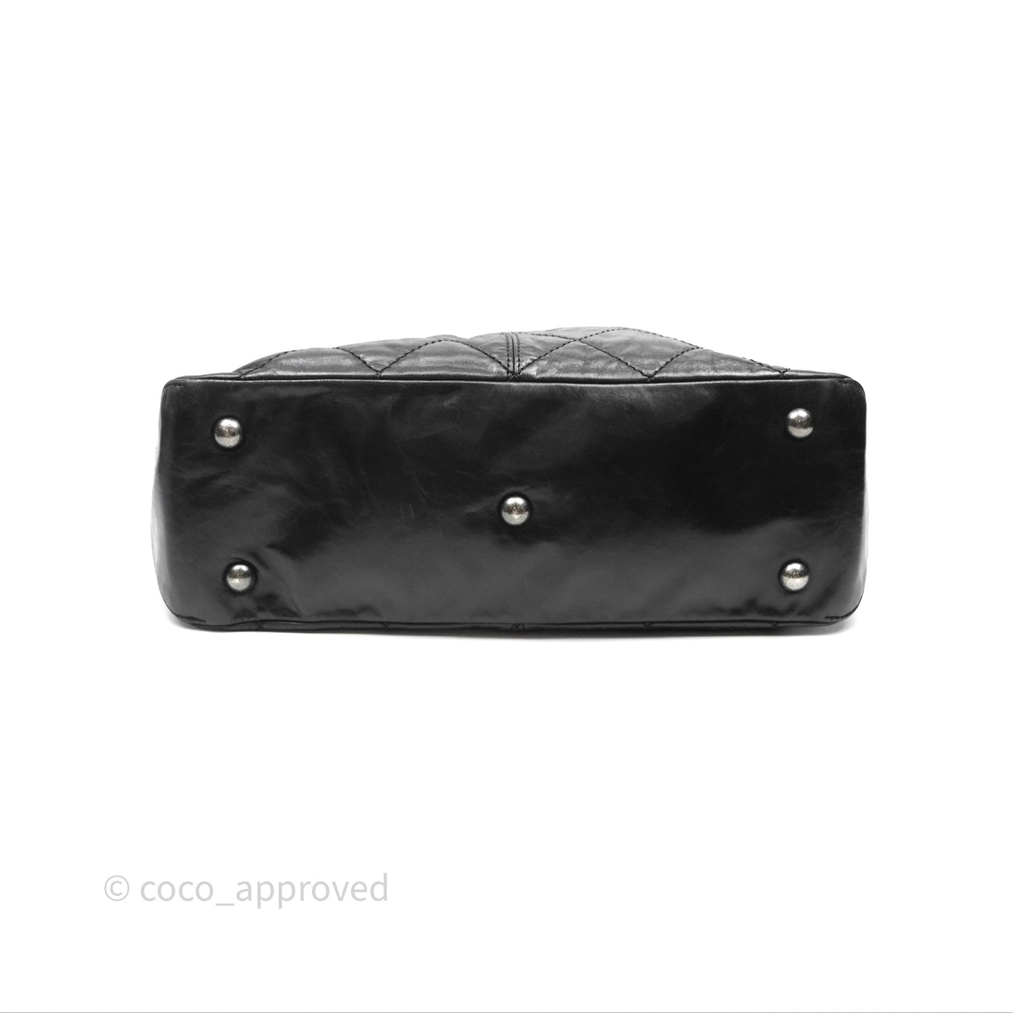 Chanel Quilted Coco Supple Hobo Black Aged Calfskin Ruthenium Hardware