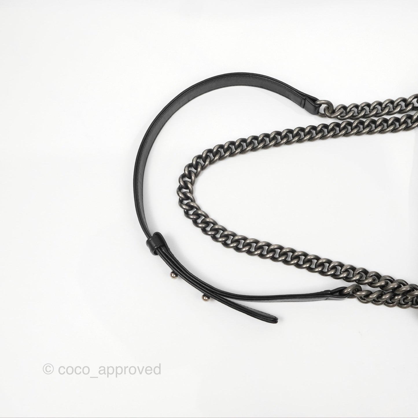 Chanel Small Boy Black Calfskin Ruthenium Hardware