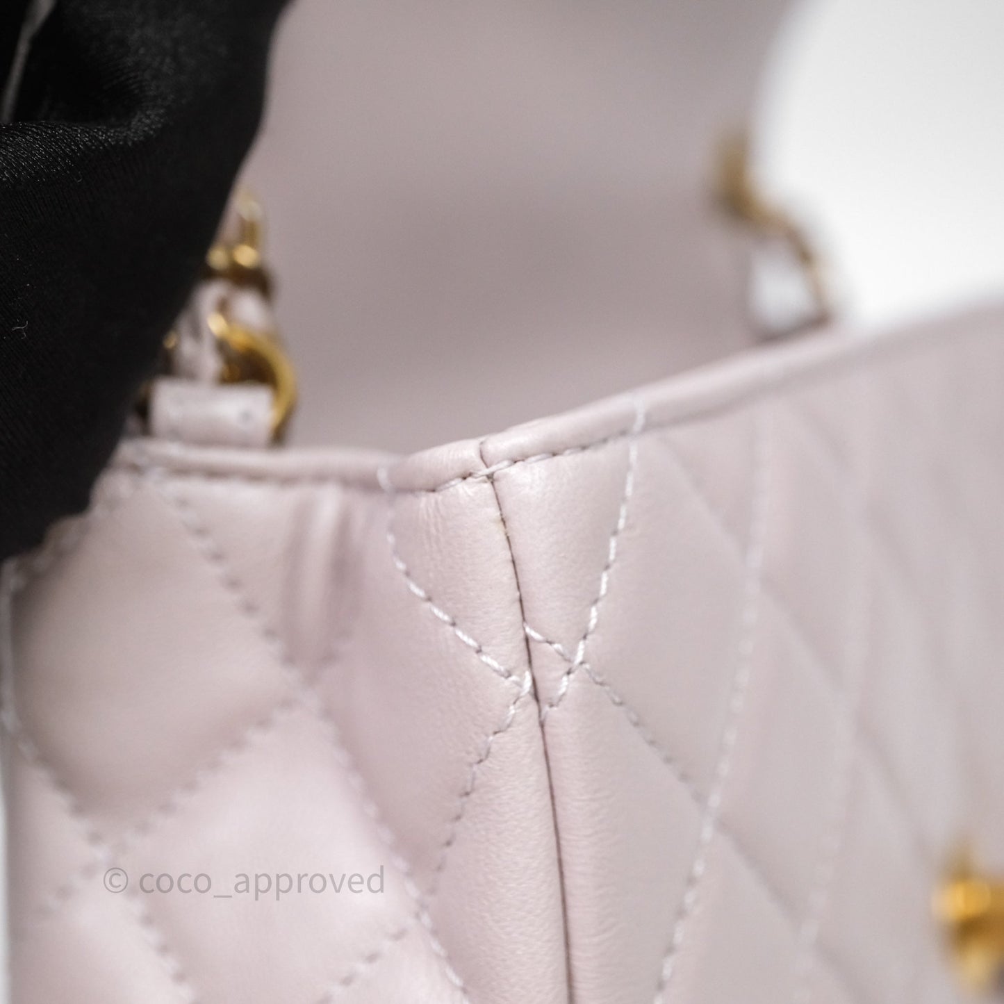 Chanel Mini Rectangular Pearl Crush Lilac Lambskin Aged Gold Hardware