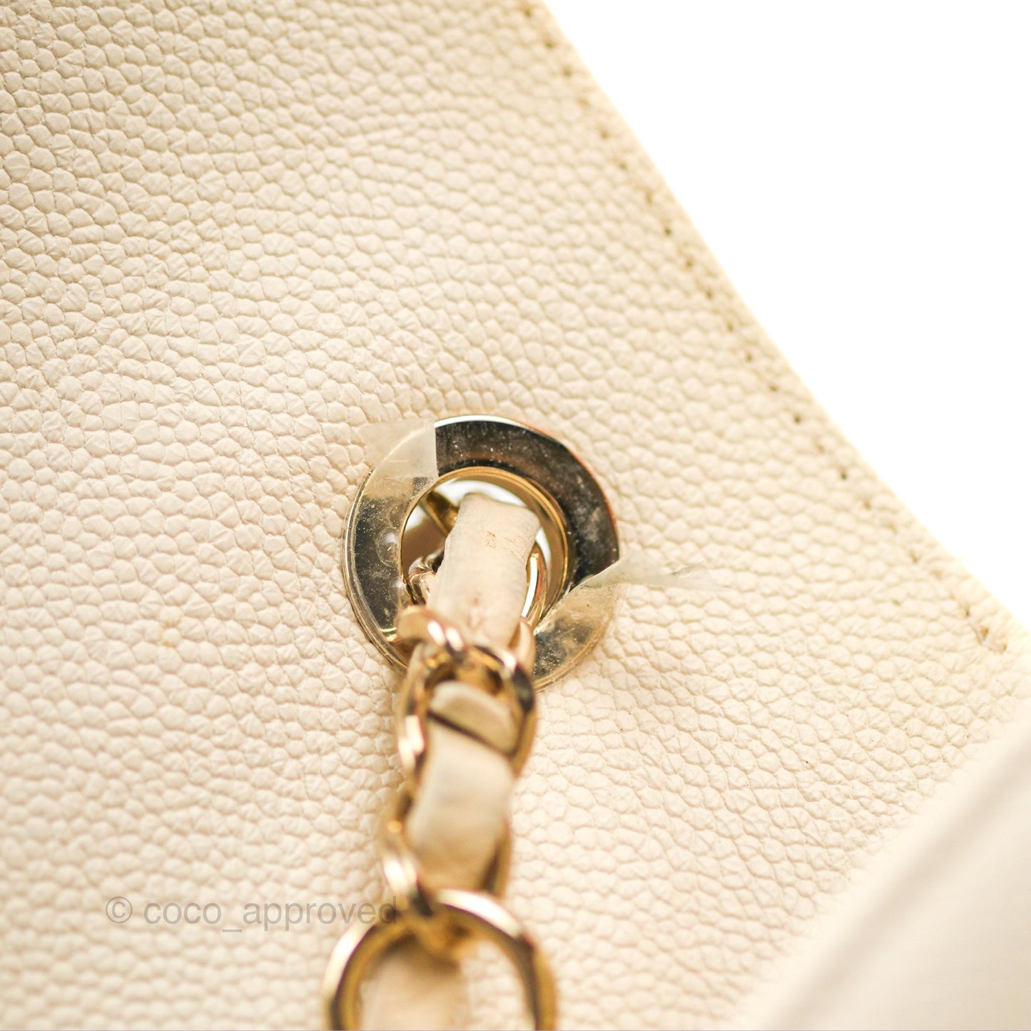 Chanel Medium CC Cuba Flap Bag Ivory Caviar Light Gold Hardware