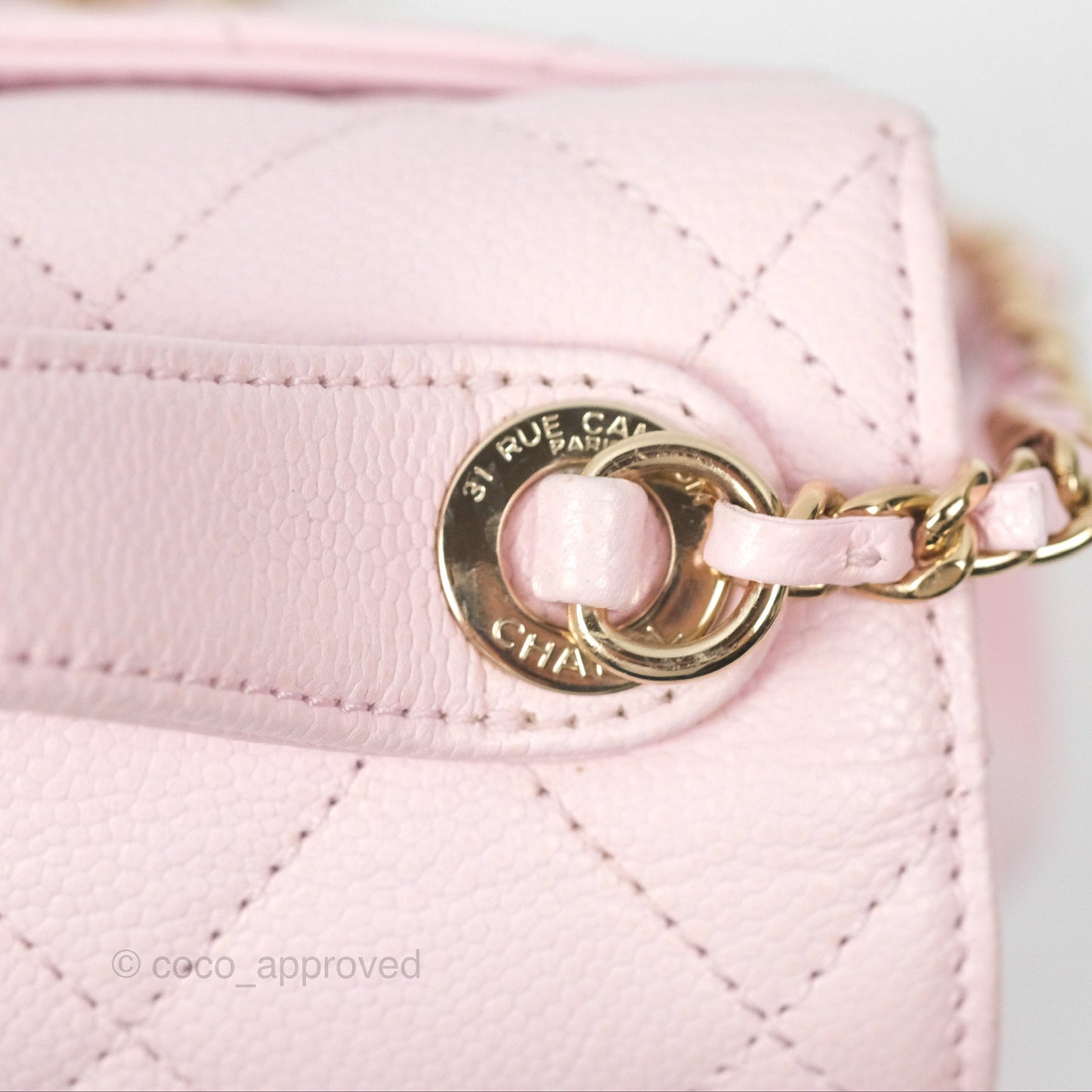 Chanel Quilted Small Business Affinity Flap Pink Caviar Gold Hardware