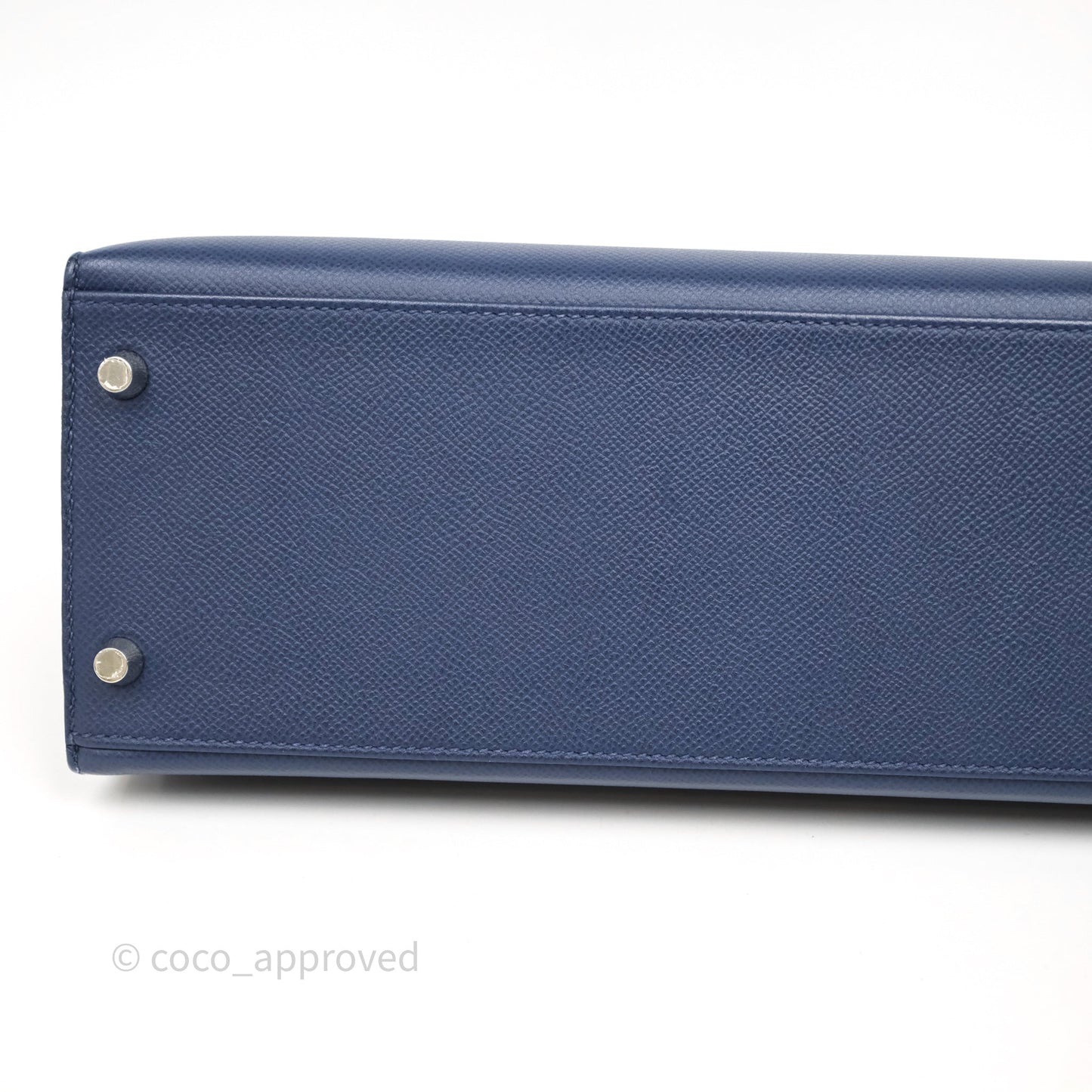 Hermes Kelly 32 Bleu Saphir 73 Epsom Palladium Hardware