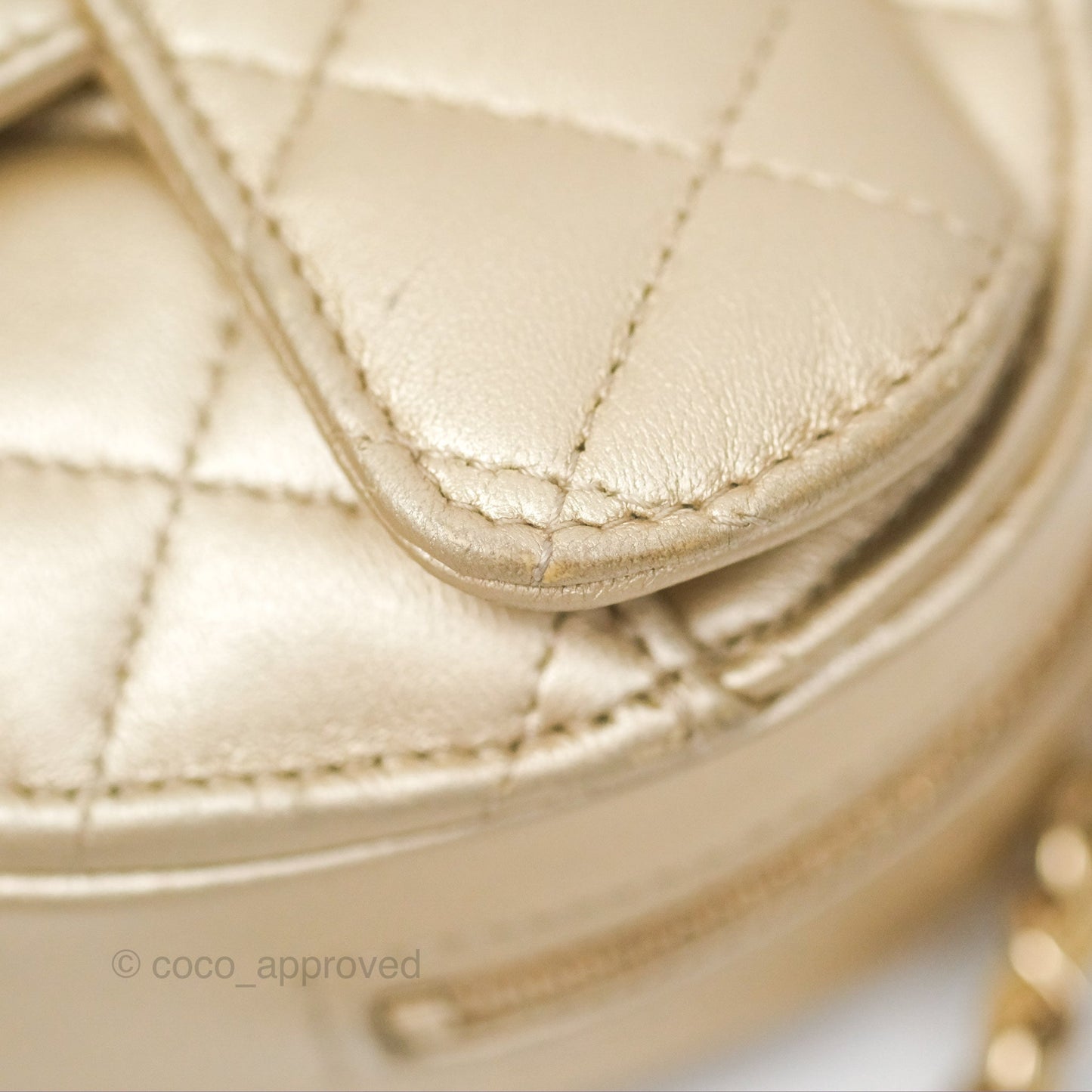 Chanel Small Heart Bag Gold Lambskin Gold Hardware 22S