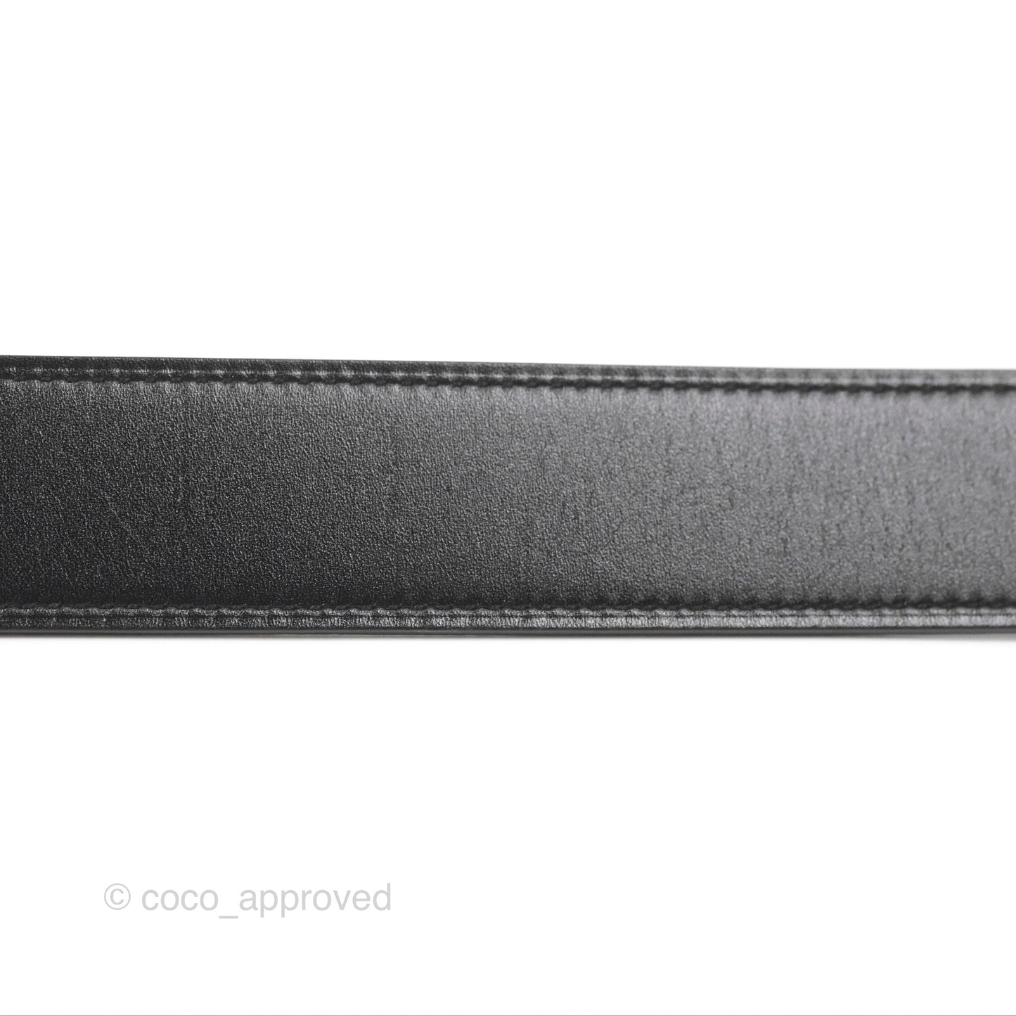 Hermès Smile H Reversible Belt 32mm Black Box Leather Palladium Hardware