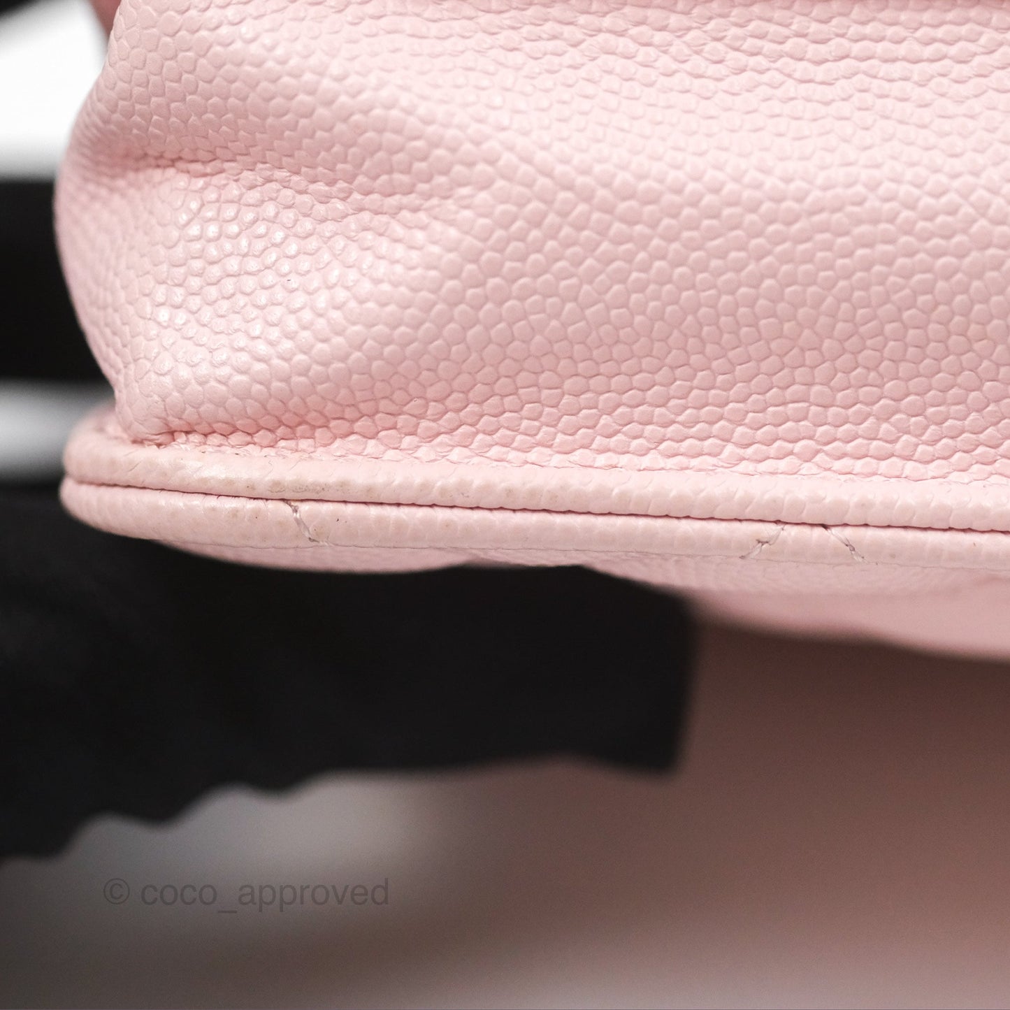 Chanel Quilted Classic Wallet on Chain WOC Pink Caviar Gold Hardware