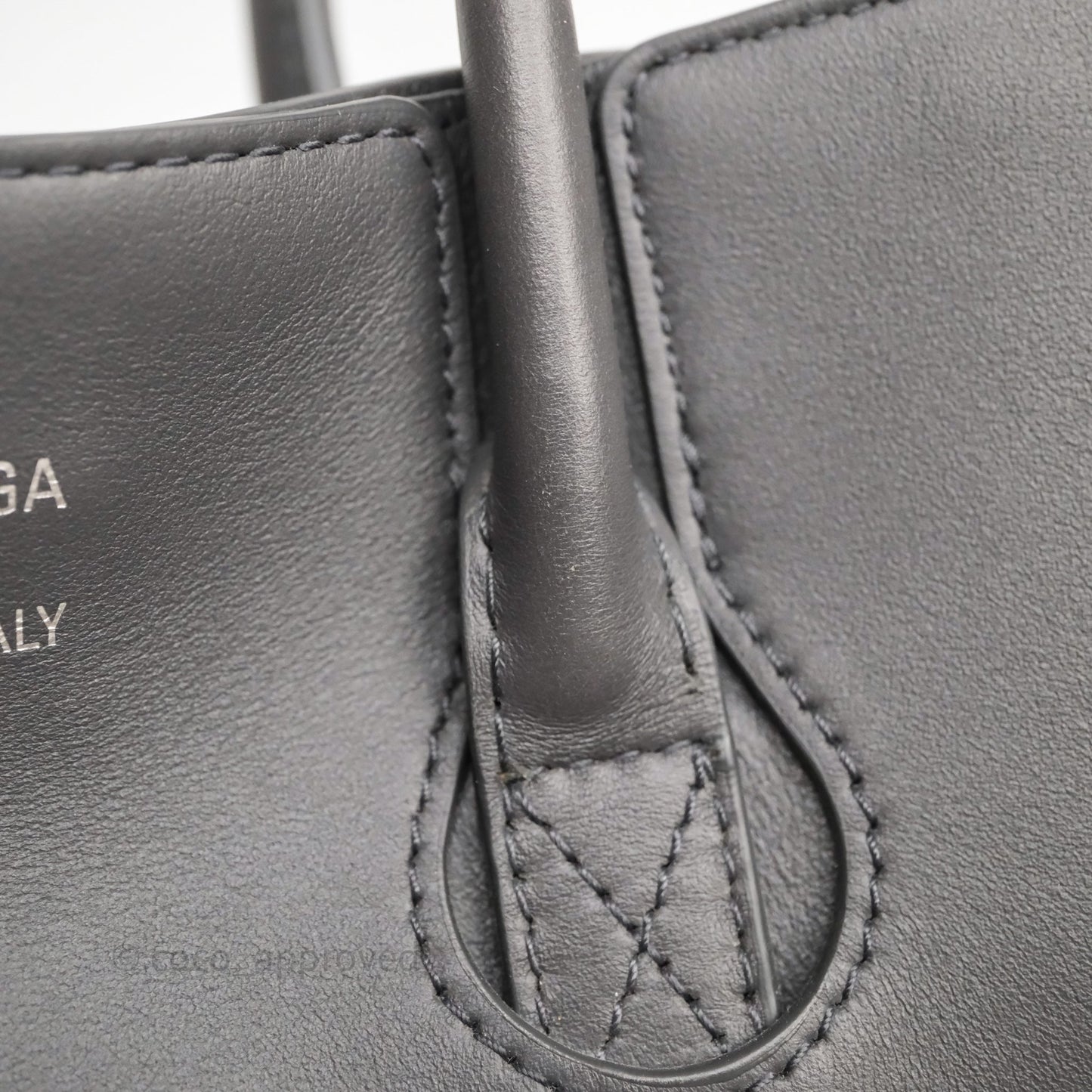 Balenciaga Small Bel Air Carry All Bag Grey Calfskin Silver Hardware