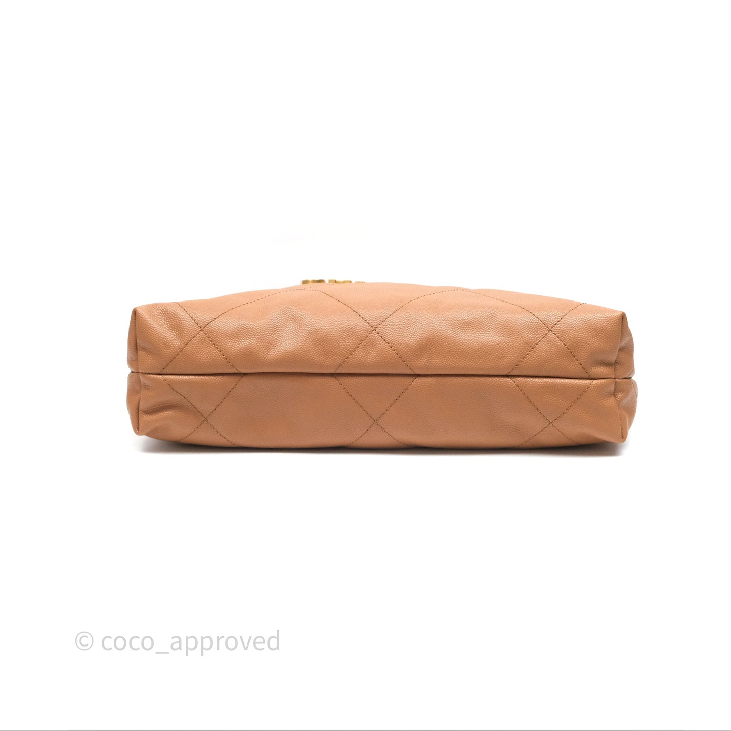 Chanel 22 Small Beige Caviar Aged Gold Hardware