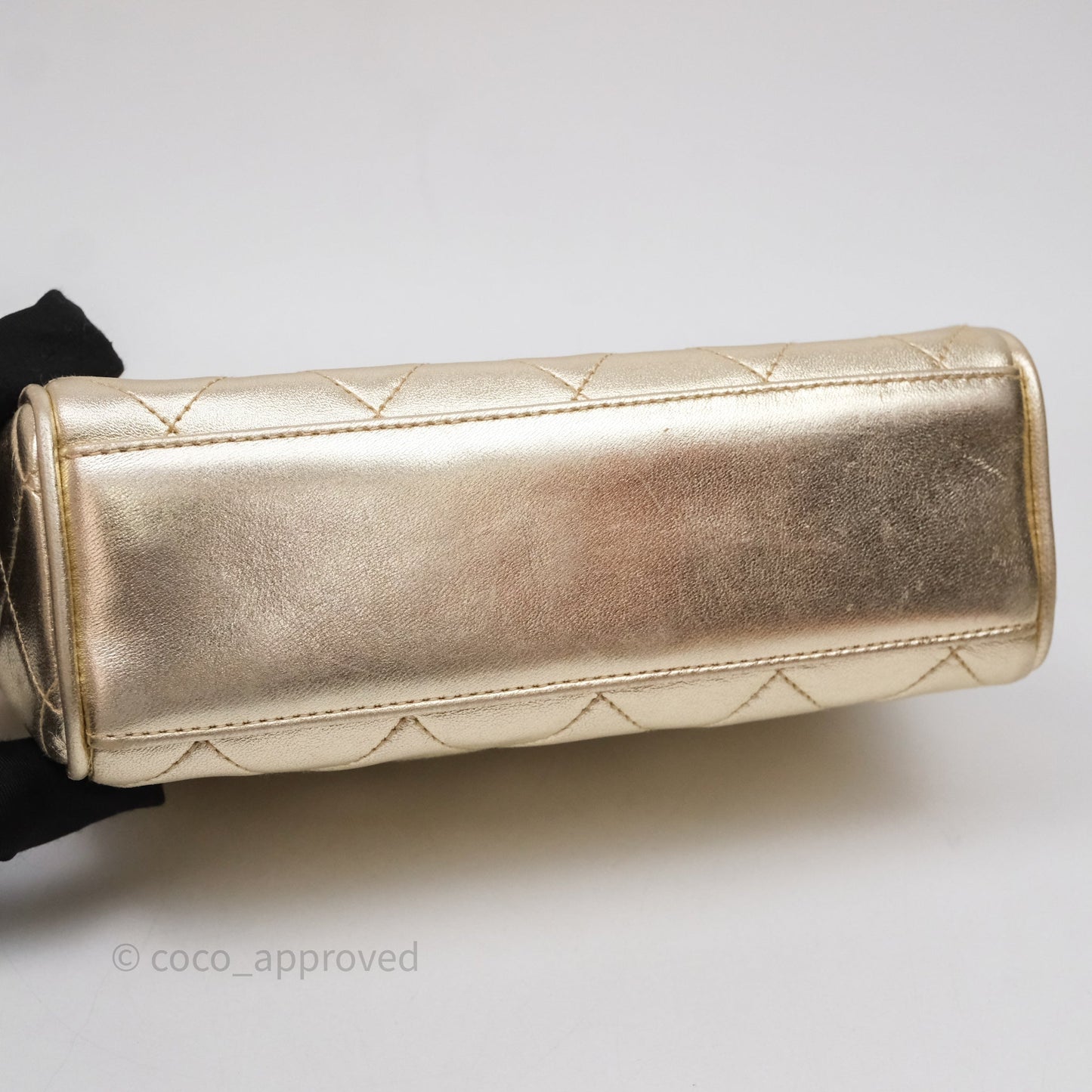 Chanel Vintage Camera Bag Gold Lambskin Gold Hardware