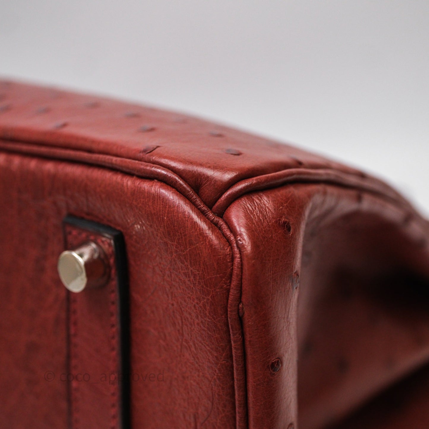 Hermès Birkin 35 Rouge H Ostrich Palladium Hardware