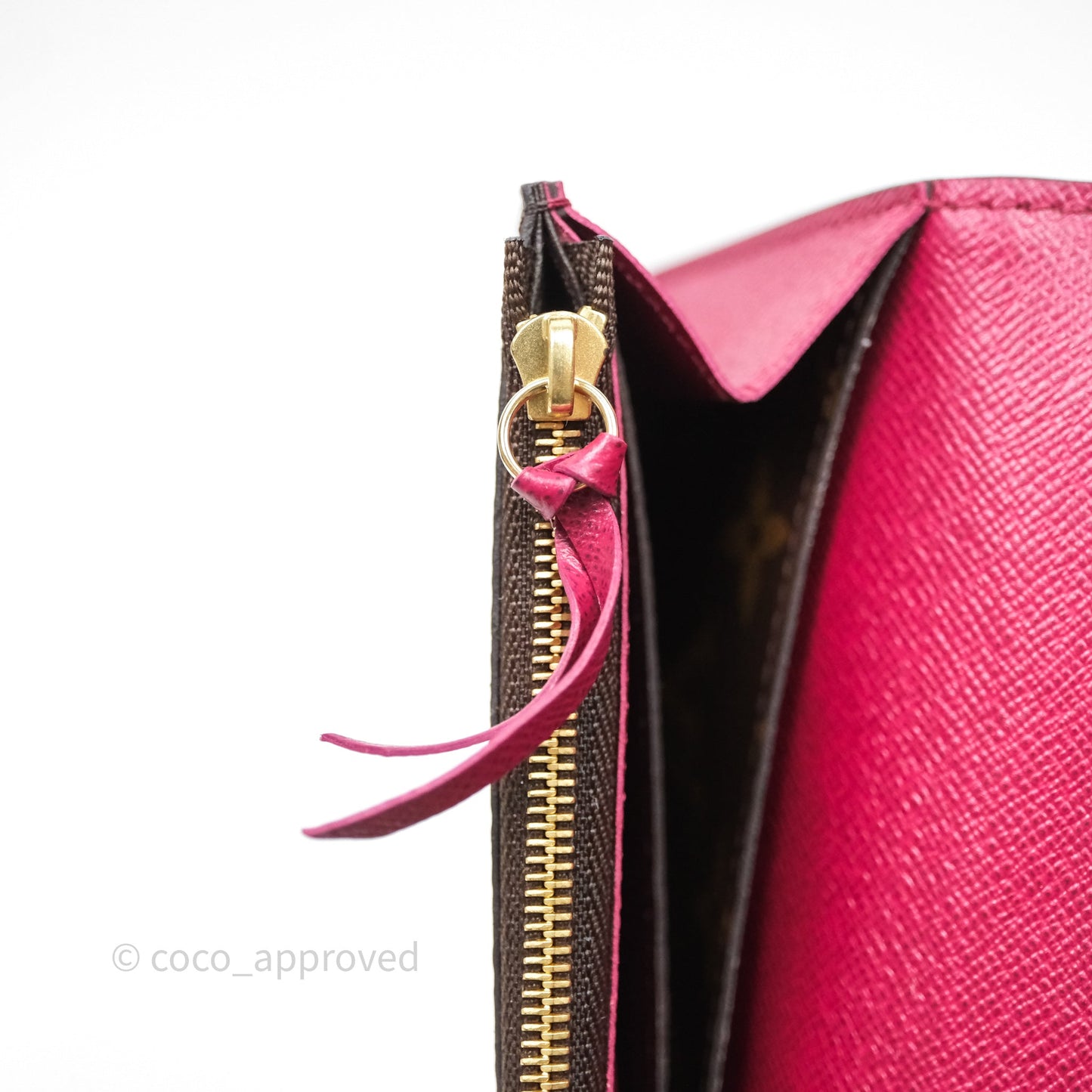 Louis Vuitton Emilie Wallet Monogram Canvas Fuchsia Pink