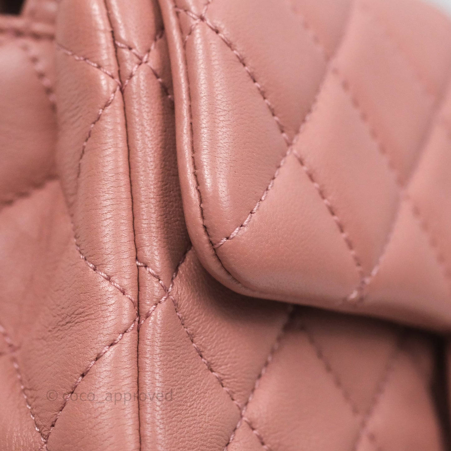 Chanel Mini Rectangular Pearl Crush Dusty Pink Lambskin Aged Gold Hardware