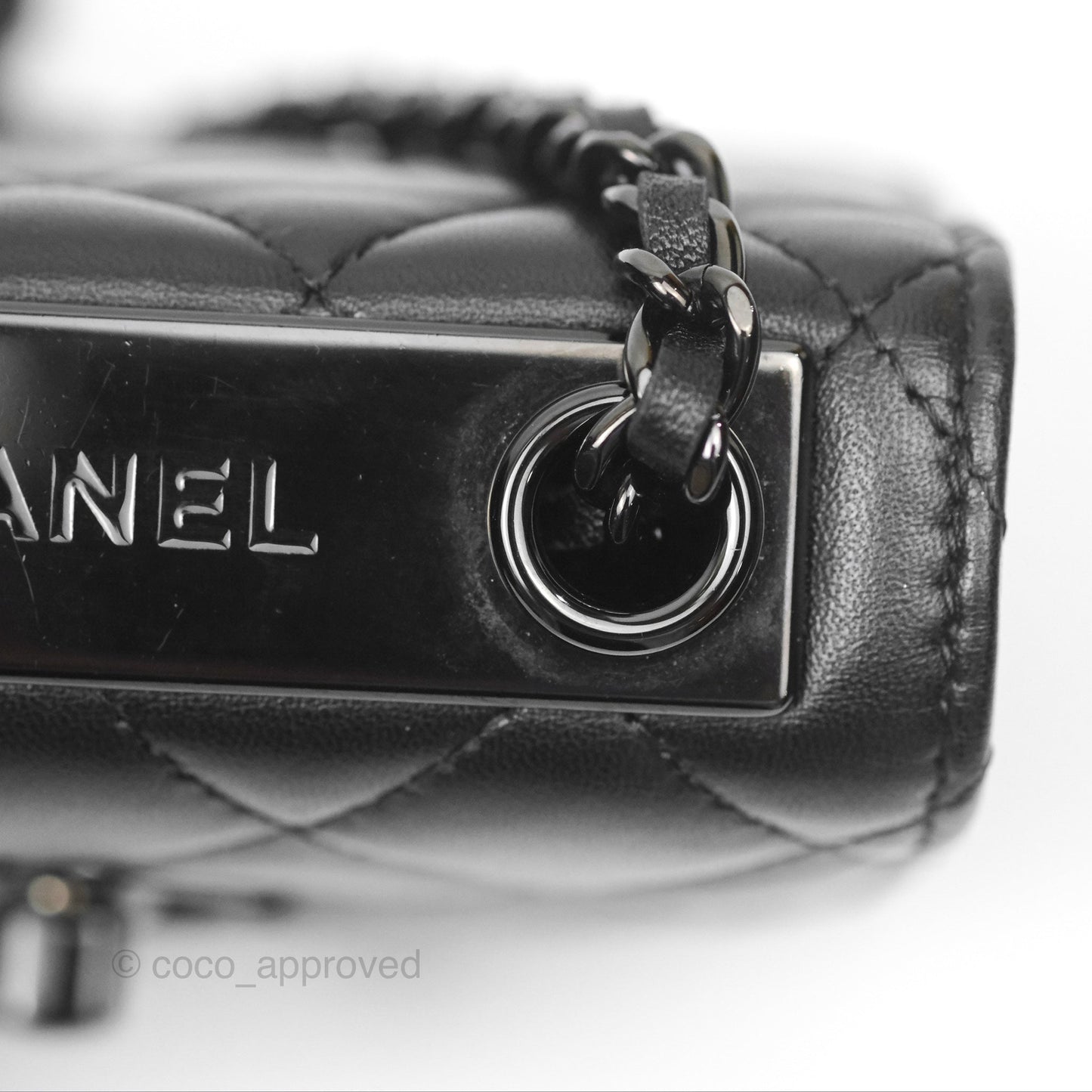 Chanel Mini Trendy CC Clutch With Chain Quilted So Black Lambskin
