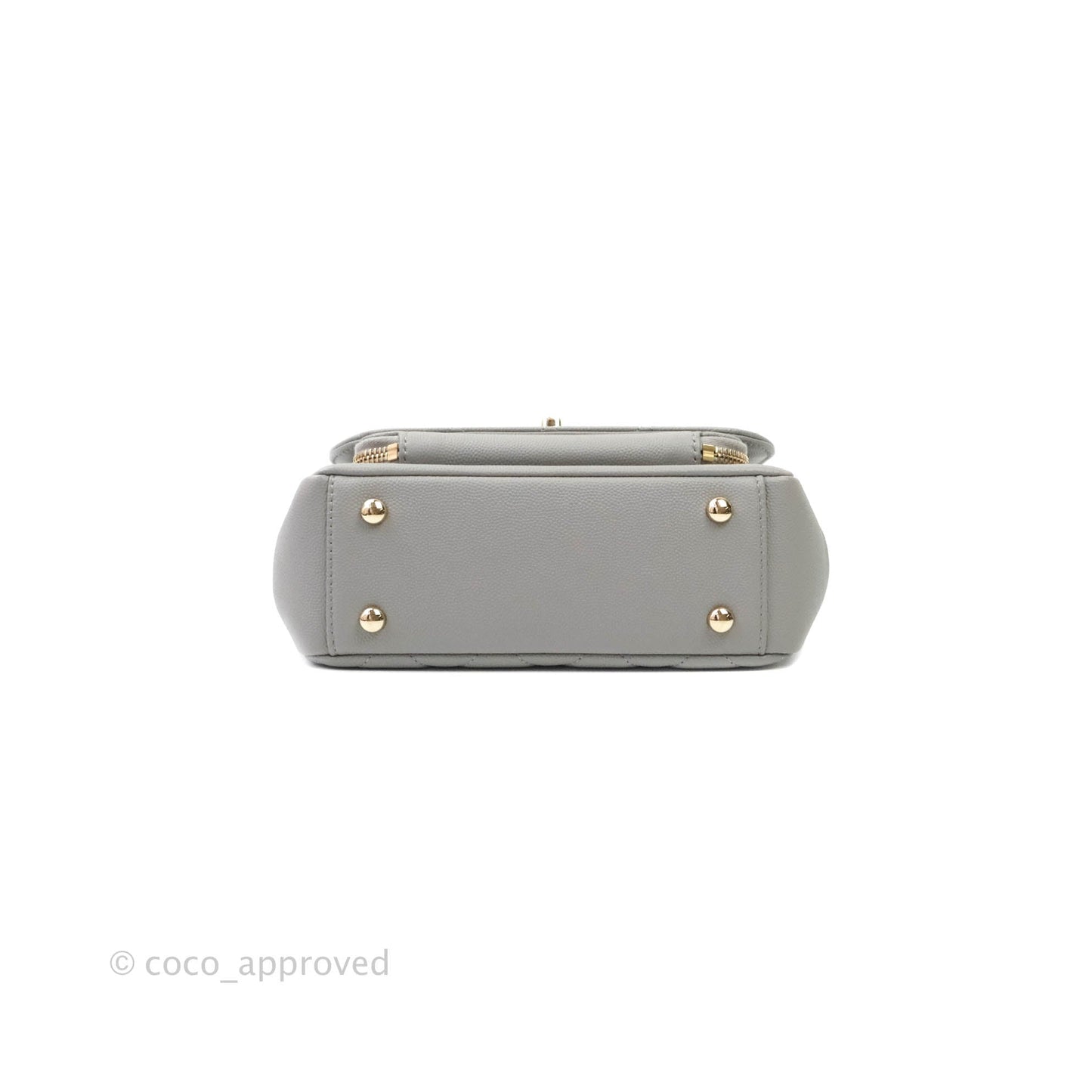 Chanel Quilted Small Business Affinity Flap Grey Caviar Gold Hardware