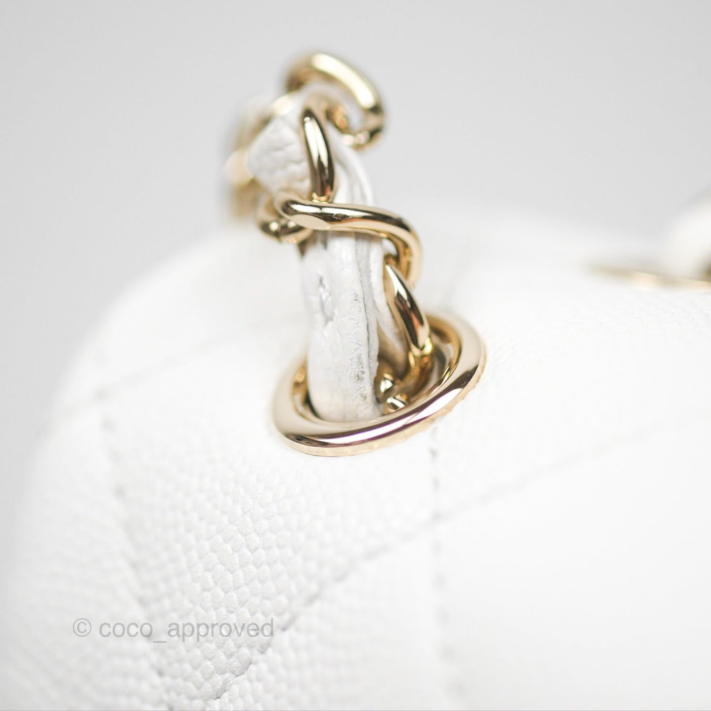 Chanel Mini Urban Spirit Backpack White Caviar Gold Hardware 23S