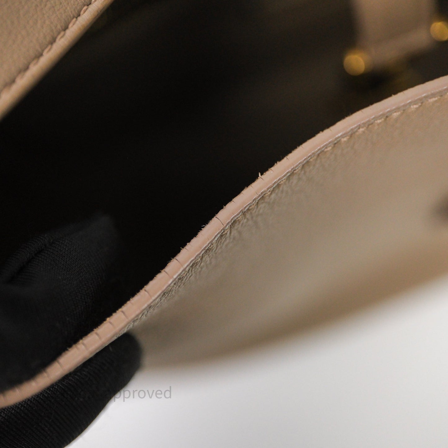 Saint Laurent LE 5 à 7 Supple Large Dusty Grey Grained Leather Gold Hardware
