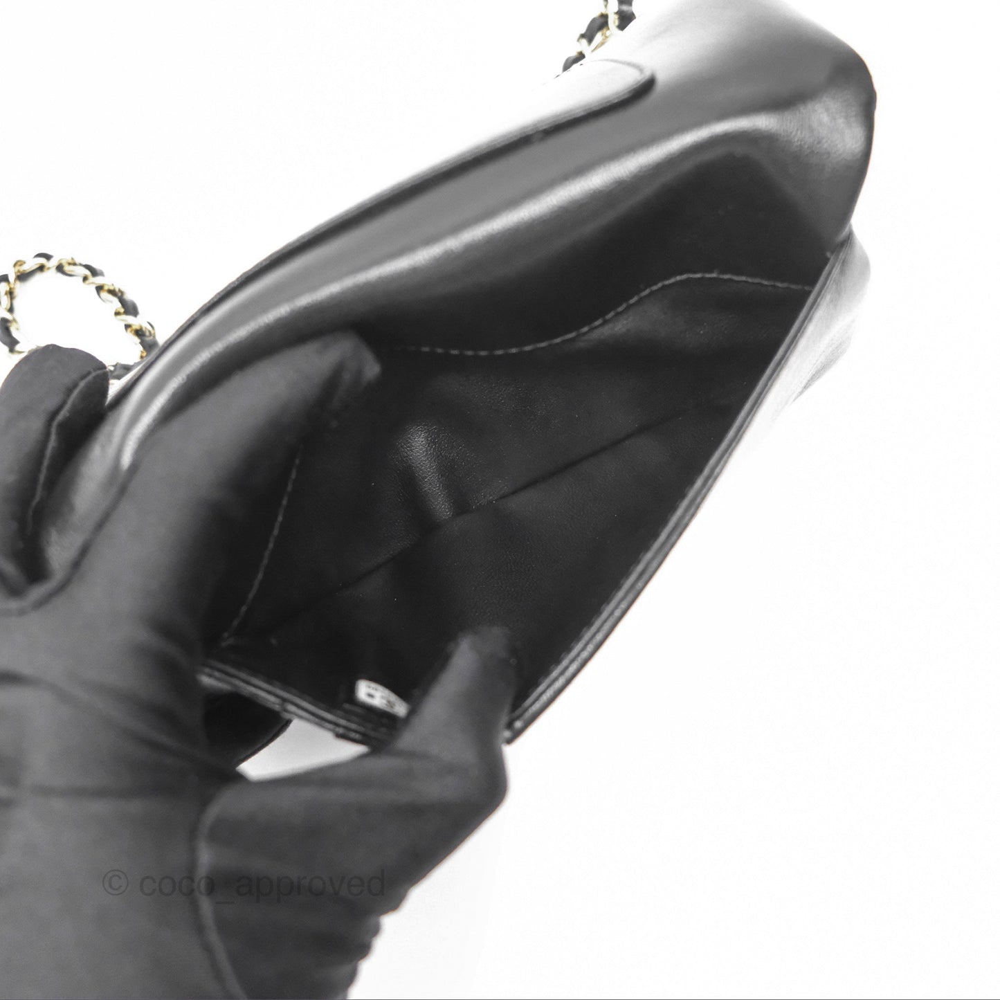 Chanel Clutch on Chain Black Calfskin Gold Hardware