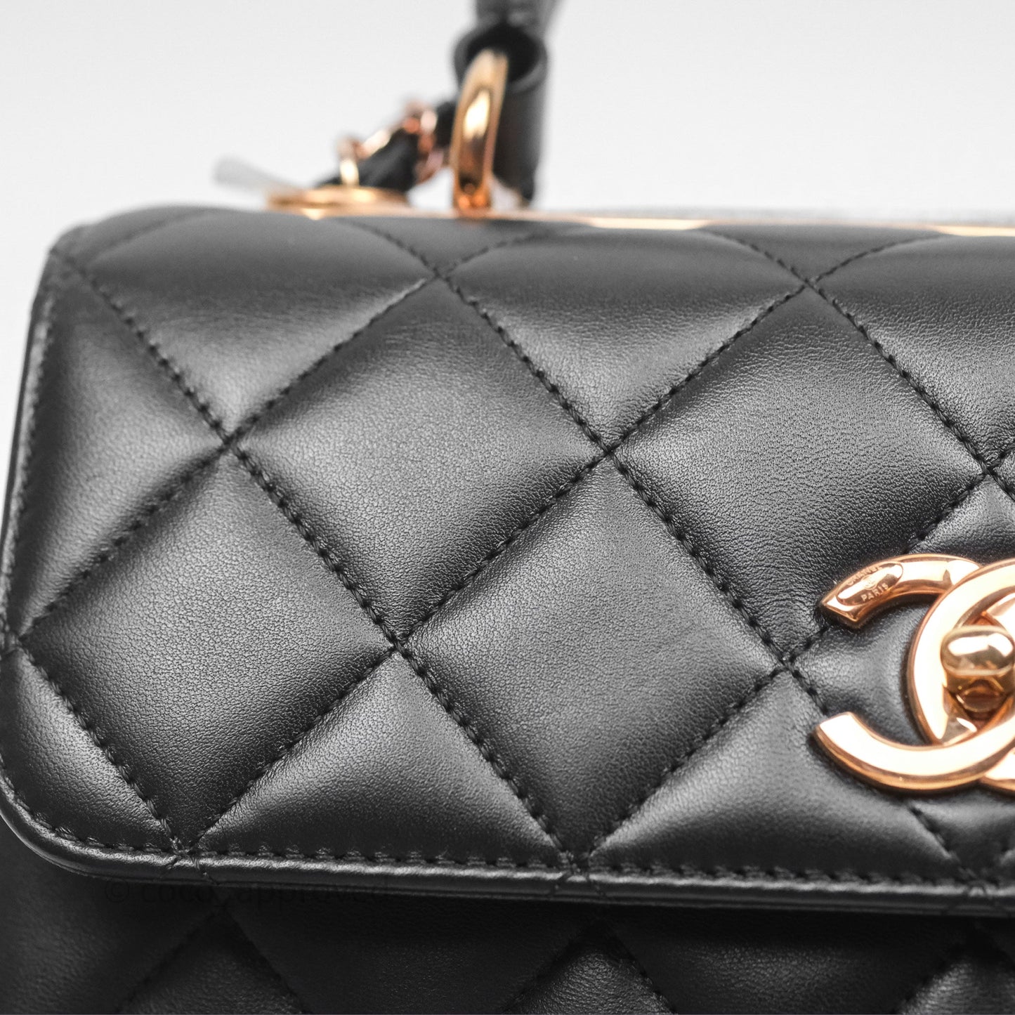 Chanel Trendy CC Small Black Lambskin Rose Gold Hardware