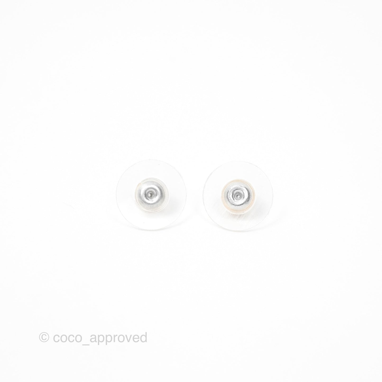 Chanel Pearl CC Earrings Gold Tone 12P