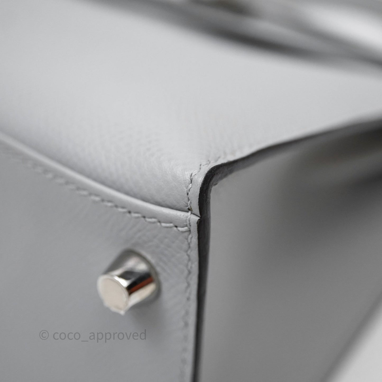 Hermès Kelly 28 Bleu Glacier 8U Epsom Palladium Hardware