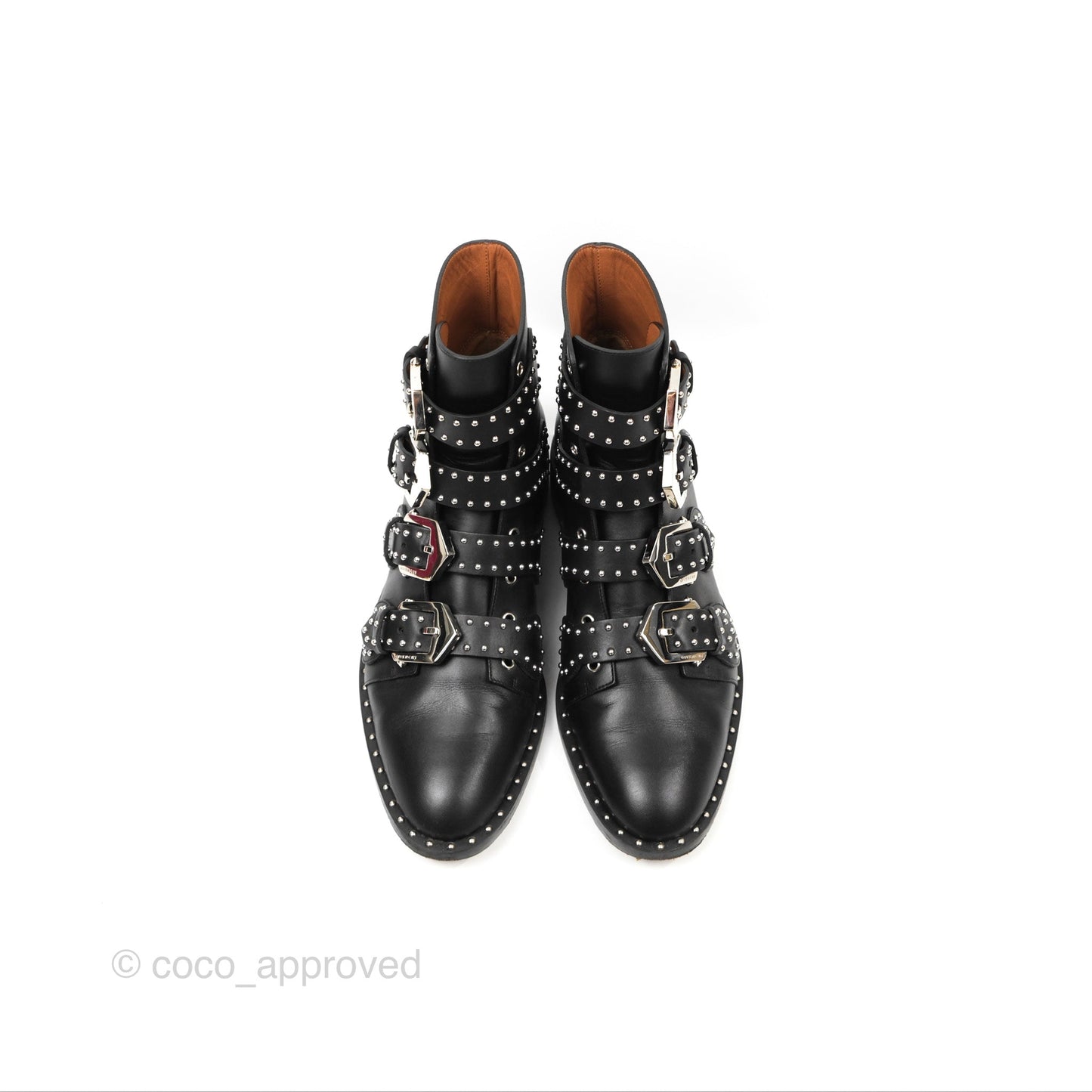 Givenchy Studded Buckle Ankle Boots Black Size 37