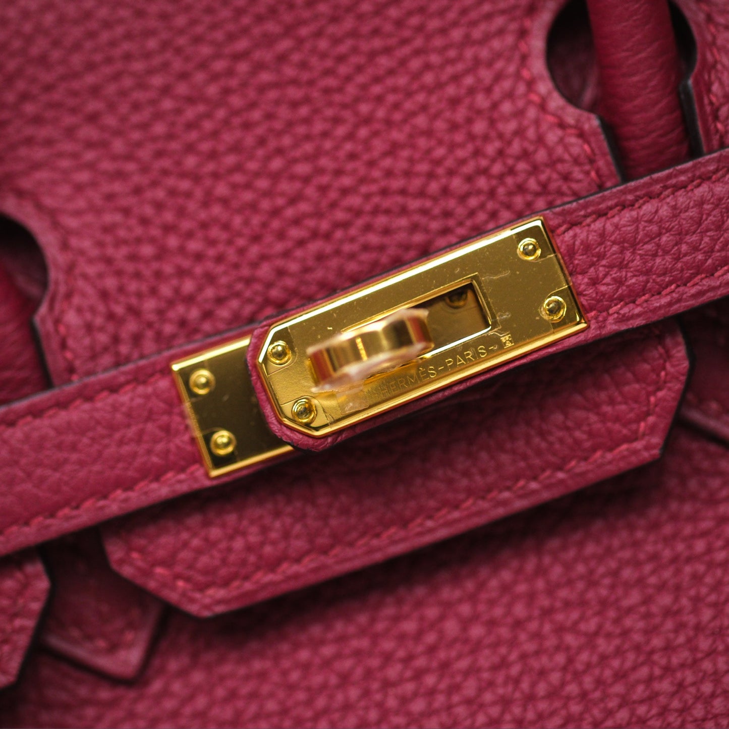 Hermès Birkin 25 Retourne Rouge Grenat K1 Togo Gold Hardware