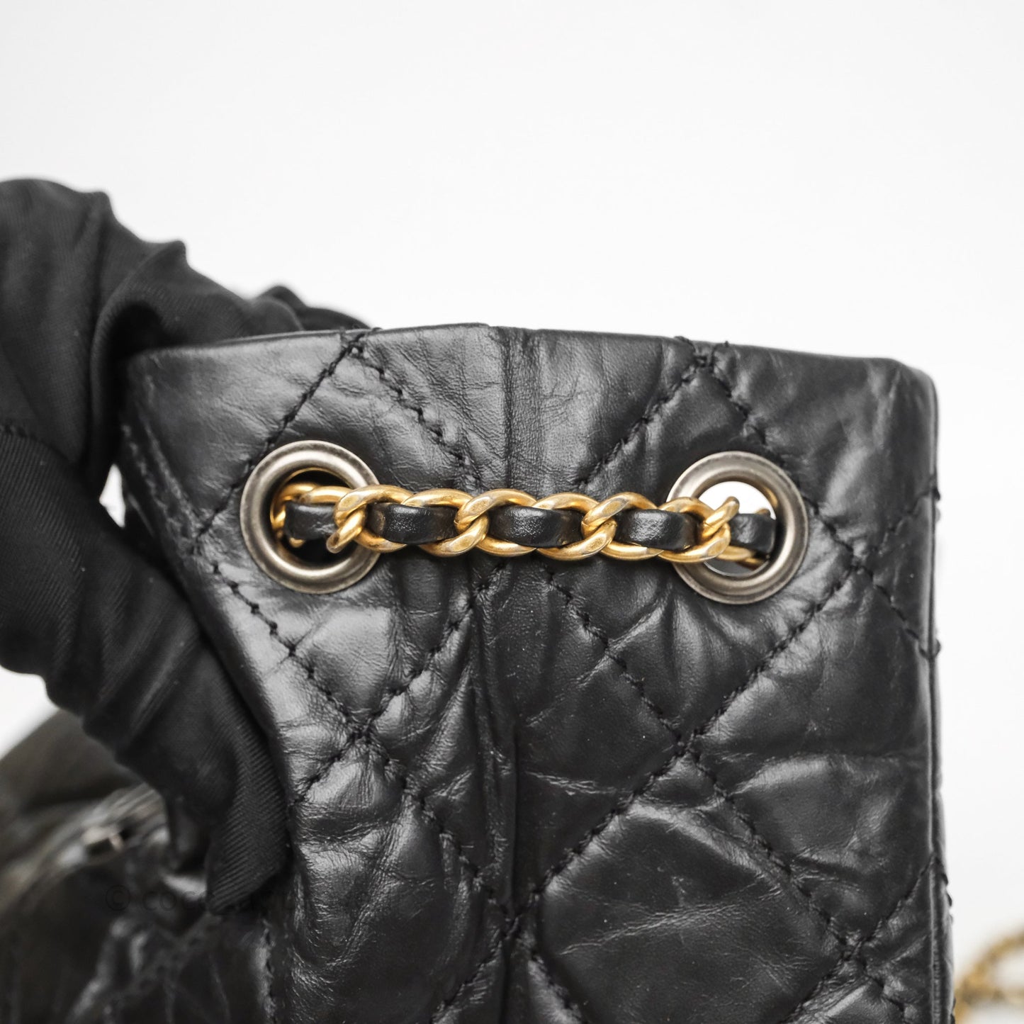Chanel Small Gabrielle Backpack Black Aged Calfskin